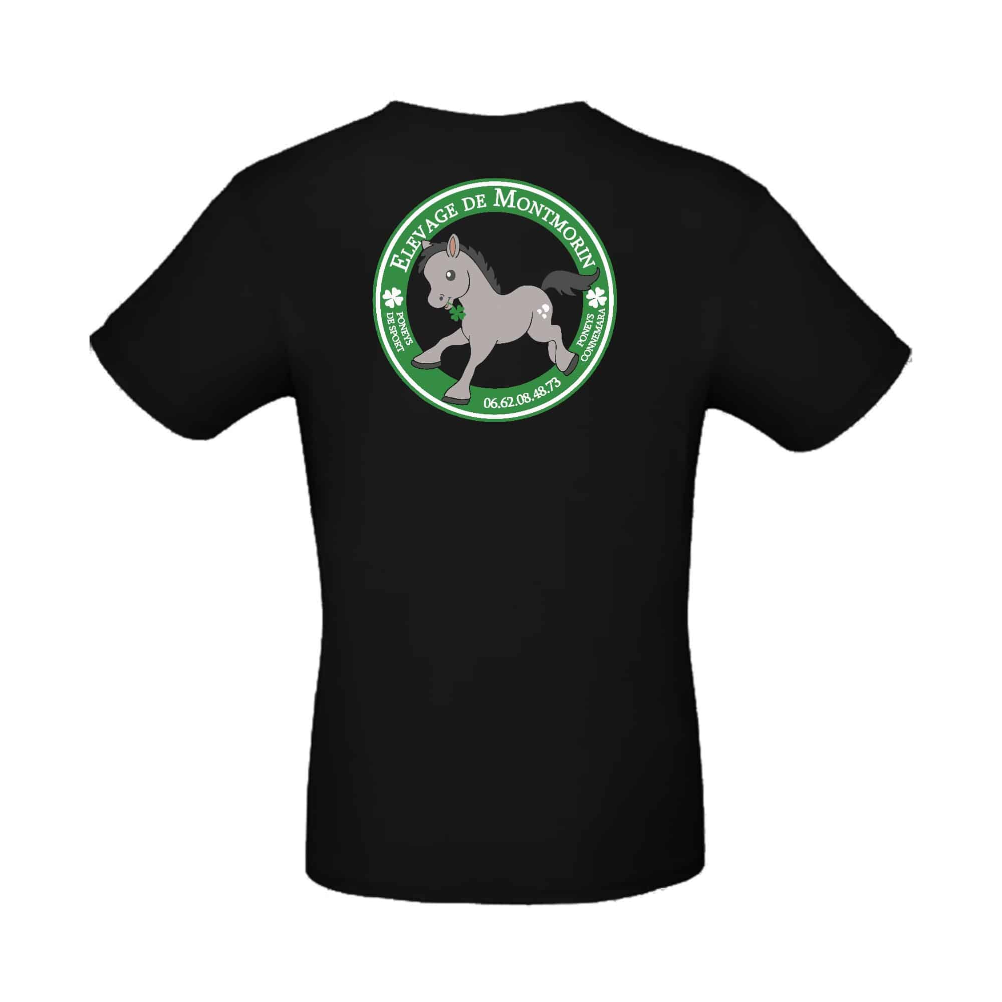 T-SHIRT (homme) - Elevage de Montmorin - Noir - BC03T – Image 3