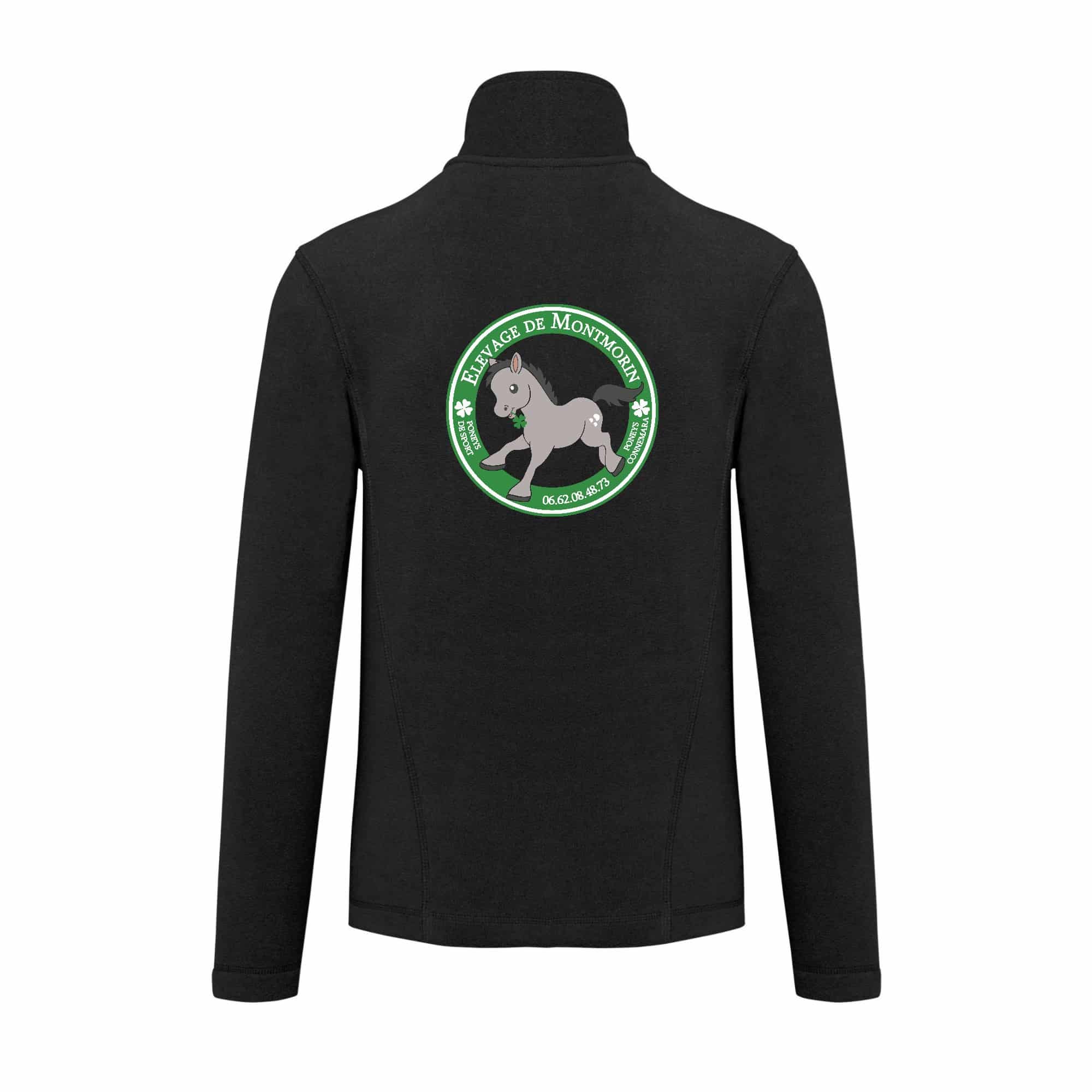 Veste micropolaire zippée (femme) – Elevage de Montmorin - Noir – K907 – Image 3