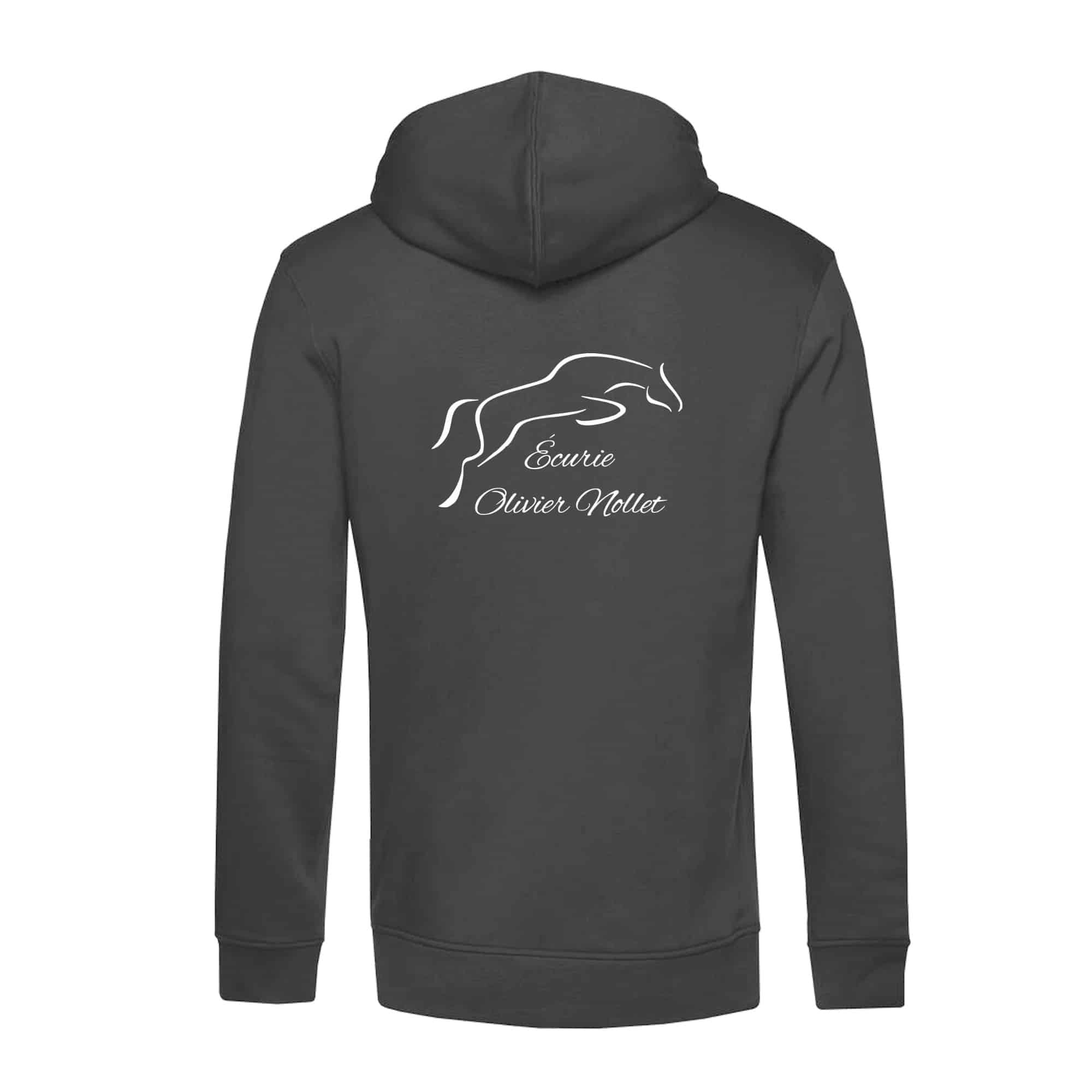SWEAT A CAPUCHE (homme) - Écurie Olivier Nollet - Gris Anthracite - BCU33B – Image 3