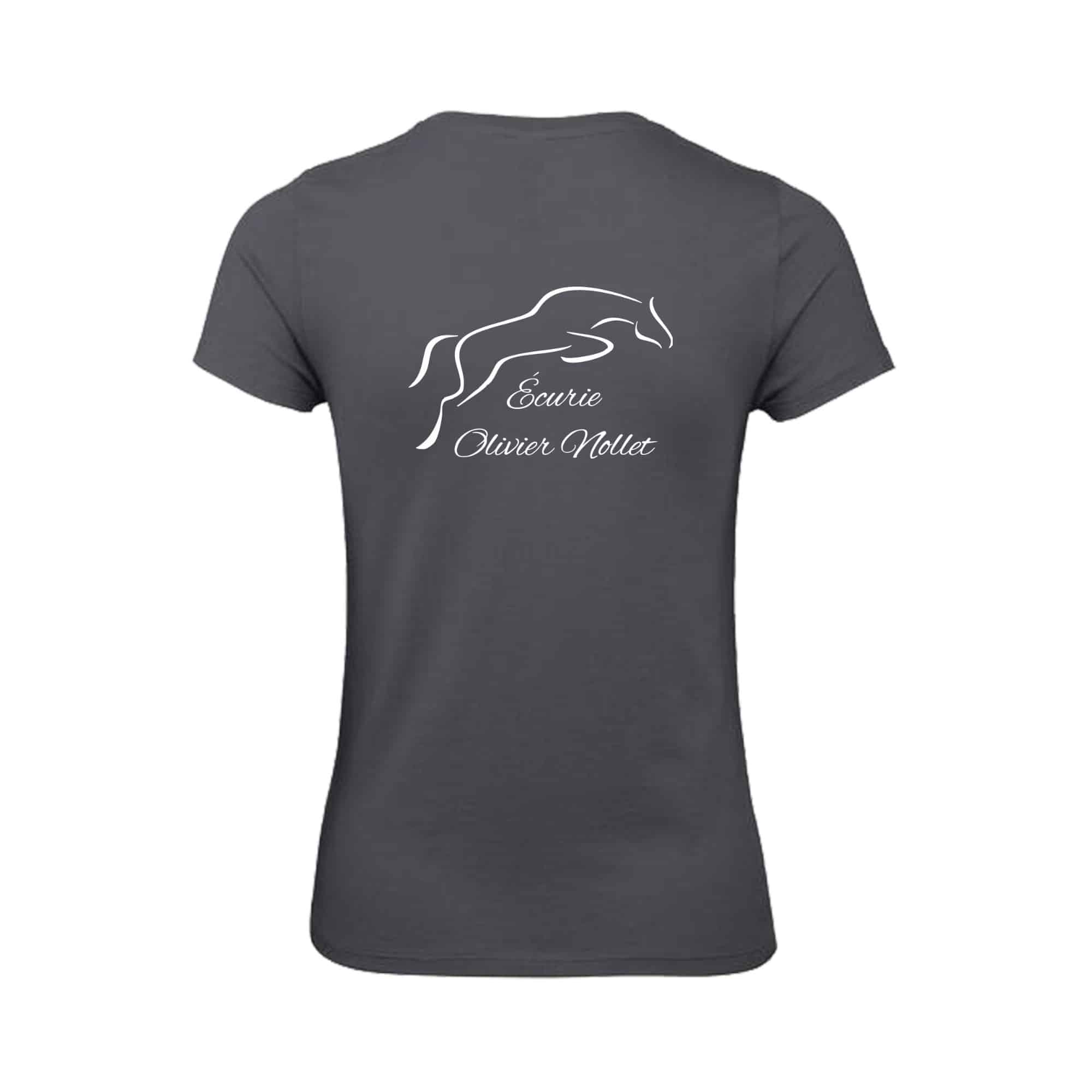 T-SHIRT (femme) - Écurie Olivier Nollet - Gris Anthracite - BC04T – Image 3