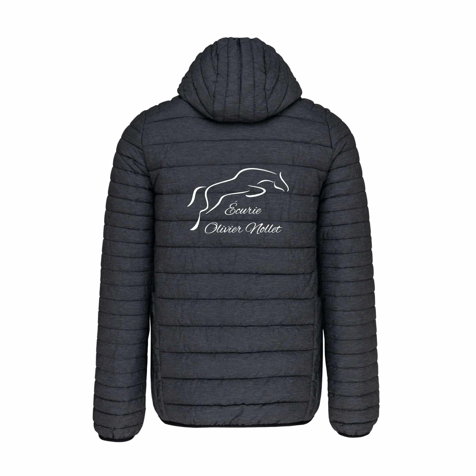 DOUDOUNE AVEC MANCHES ET CAPUCHE (homme) - Écurie Olivier Nollet - Gris Anthracite - K6110 – Image 3