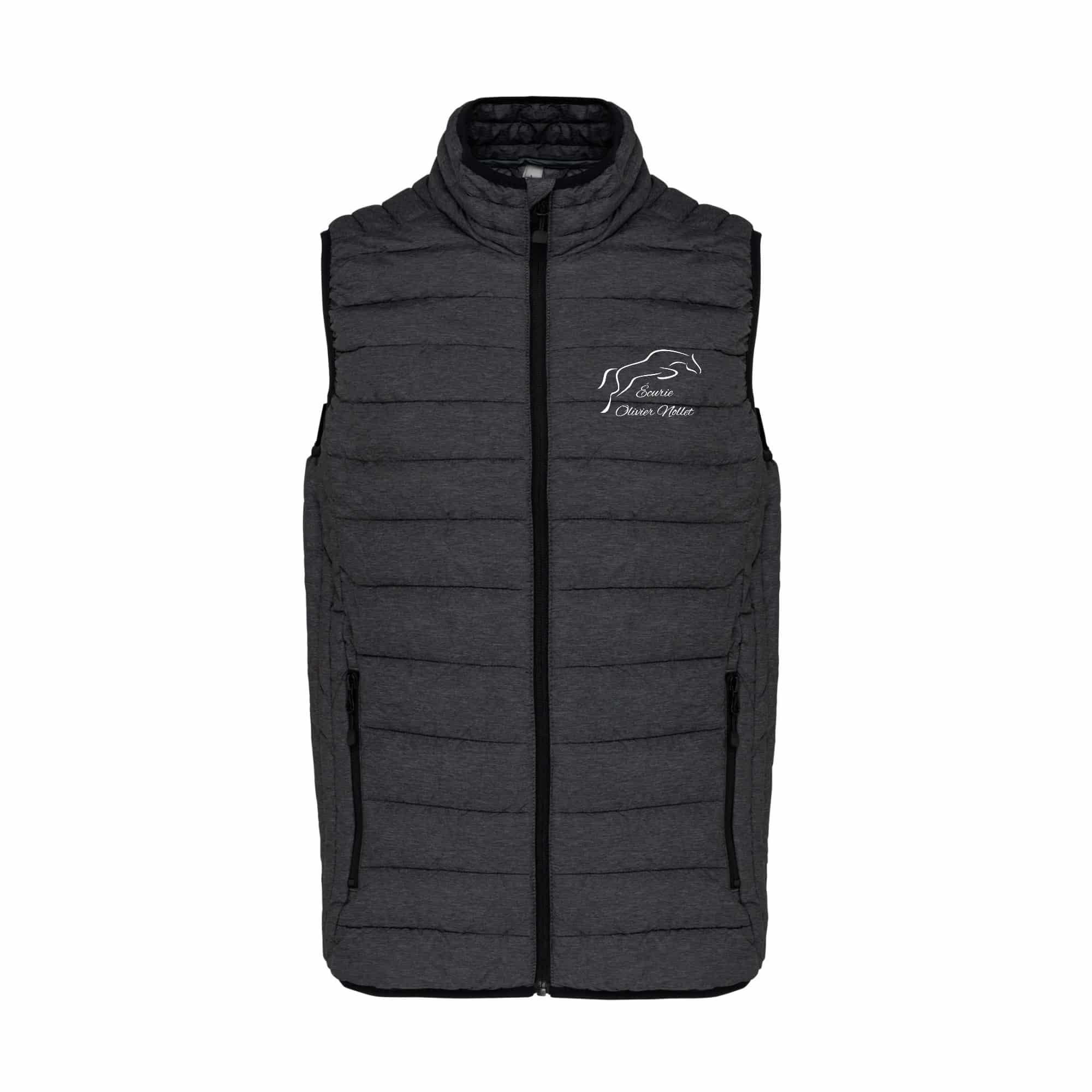 DOUDOUNE SANS MANCHES (homme) - Écurie Olivier Nollet - Gris Anthracite - K6113