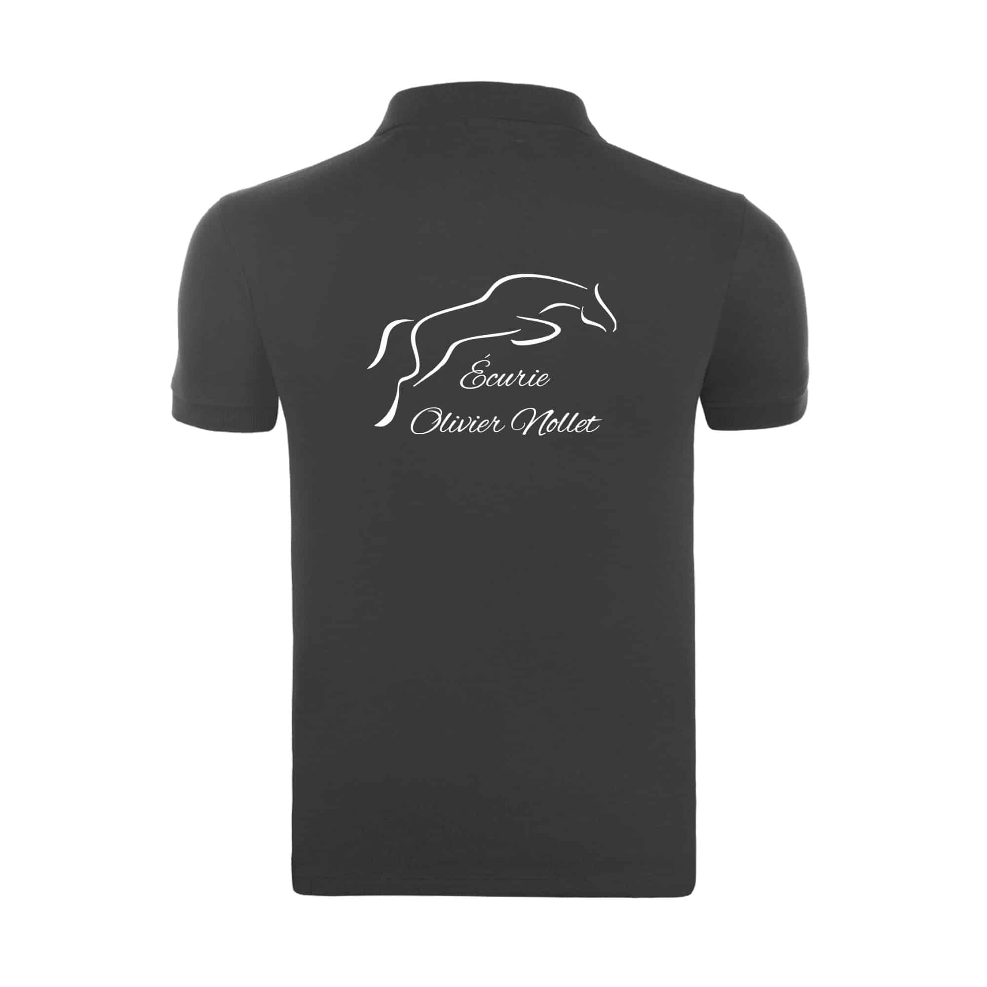 POLO (homme) - Écurie Olivier Nollet - Gris Anthracite - BCID1 – Image 3