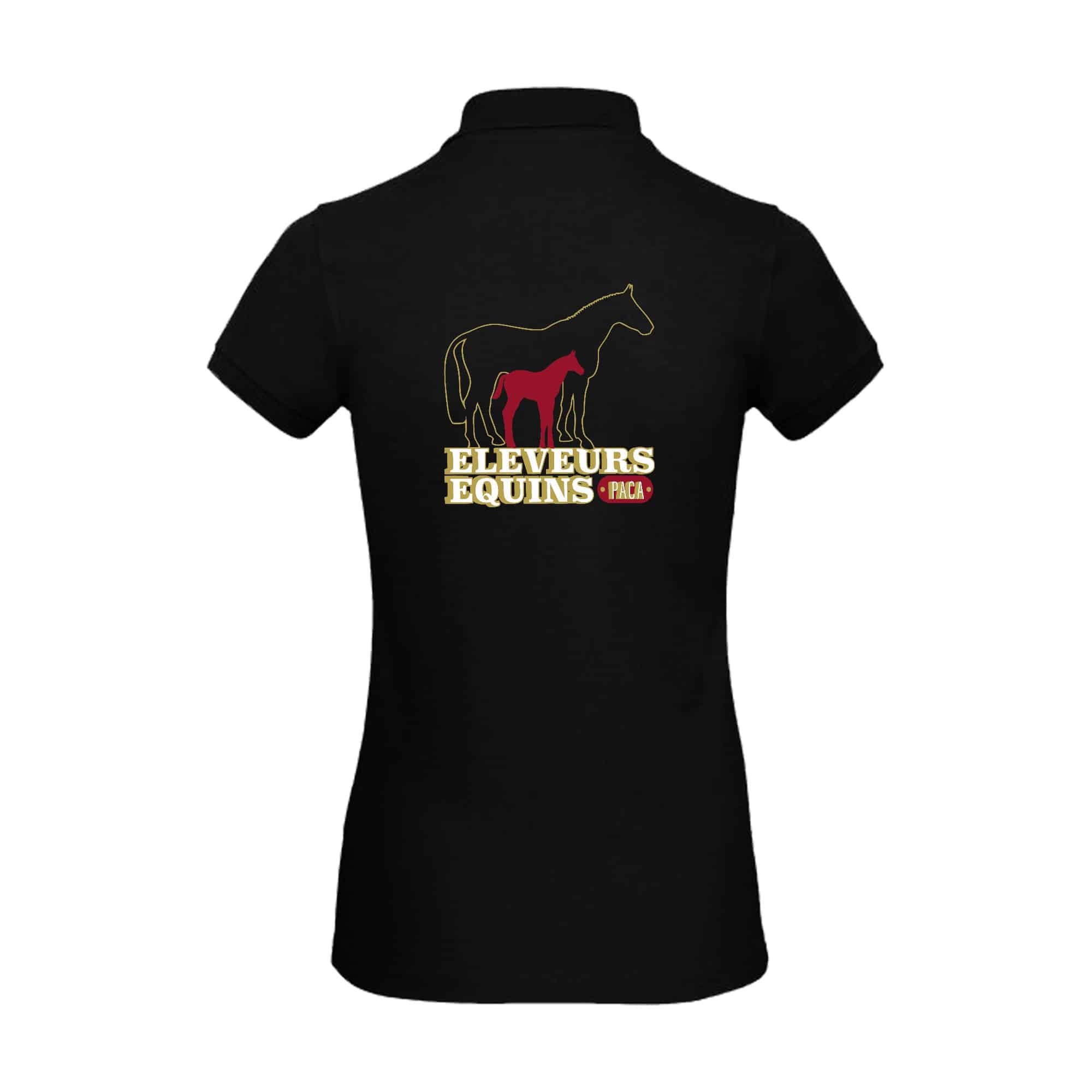POLO (femme) - Eleveurs Equins PACA - Noir - BCI1F – Image 3