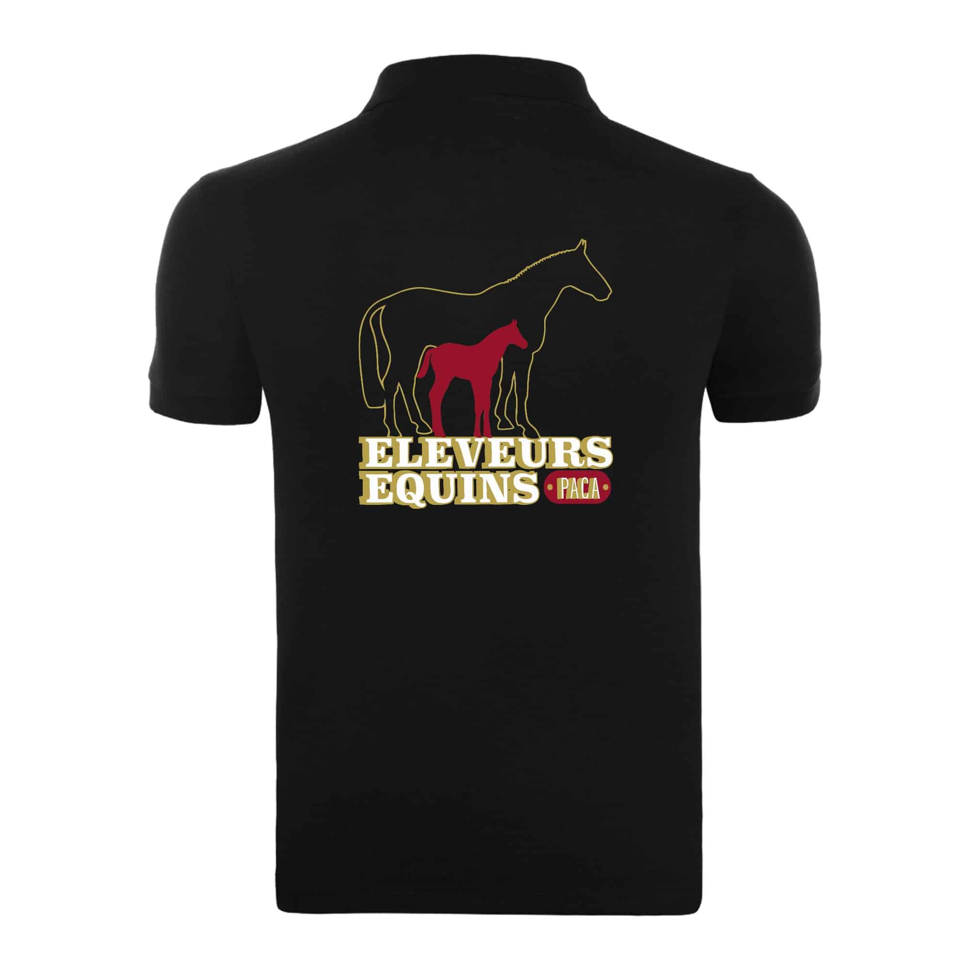POLO (homme) - Eleveurs Equins PACA - Noir - BCID1 – Image 3
