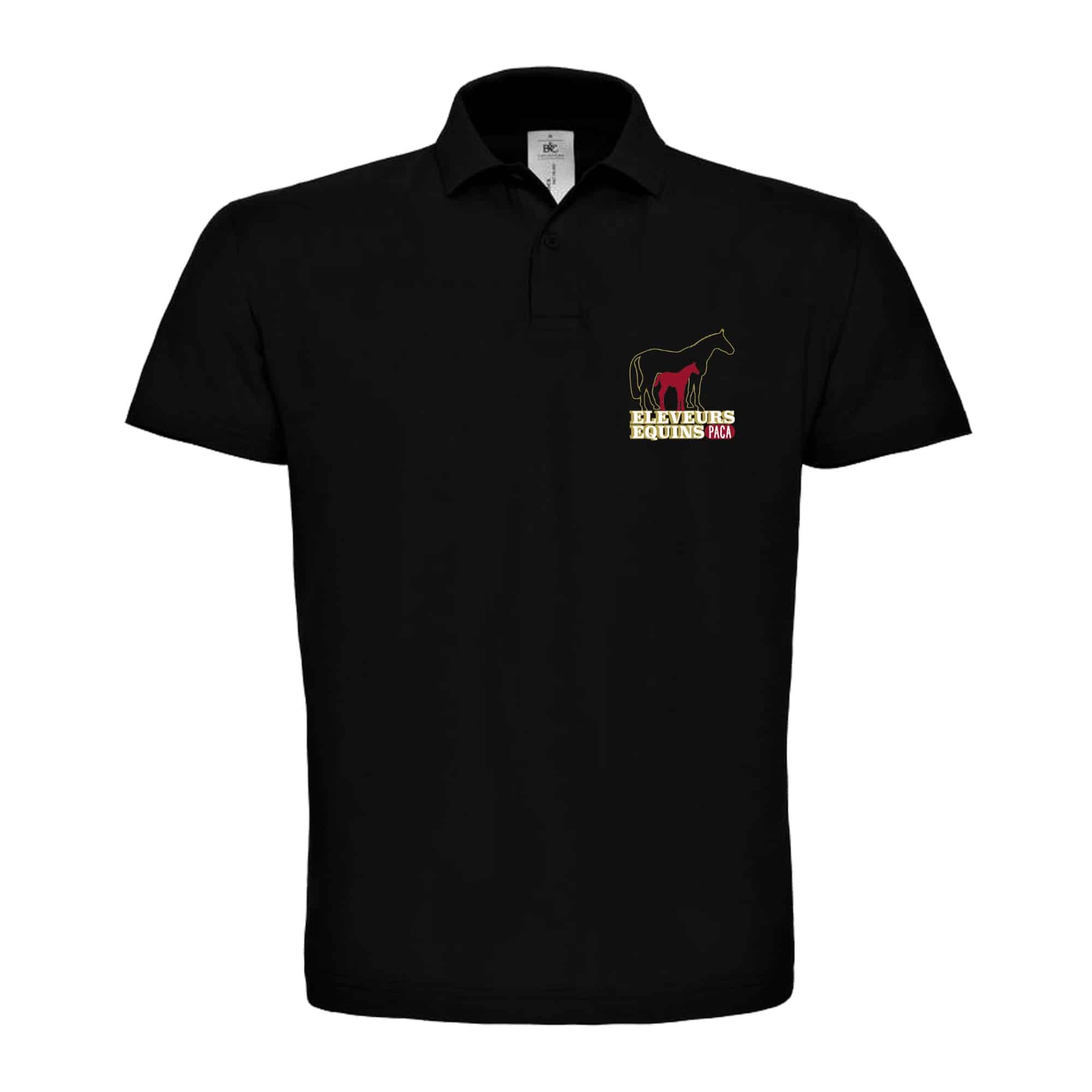 POLO (homme) - Eleveurs Equins PACA - Noir - BCID1