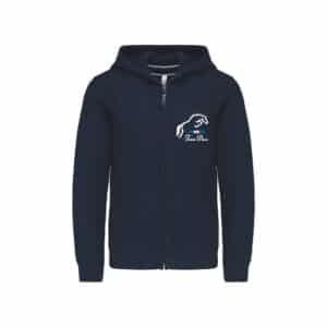 SWEAT ZIPPÉ (enfant) - team pirou - Navy - K455