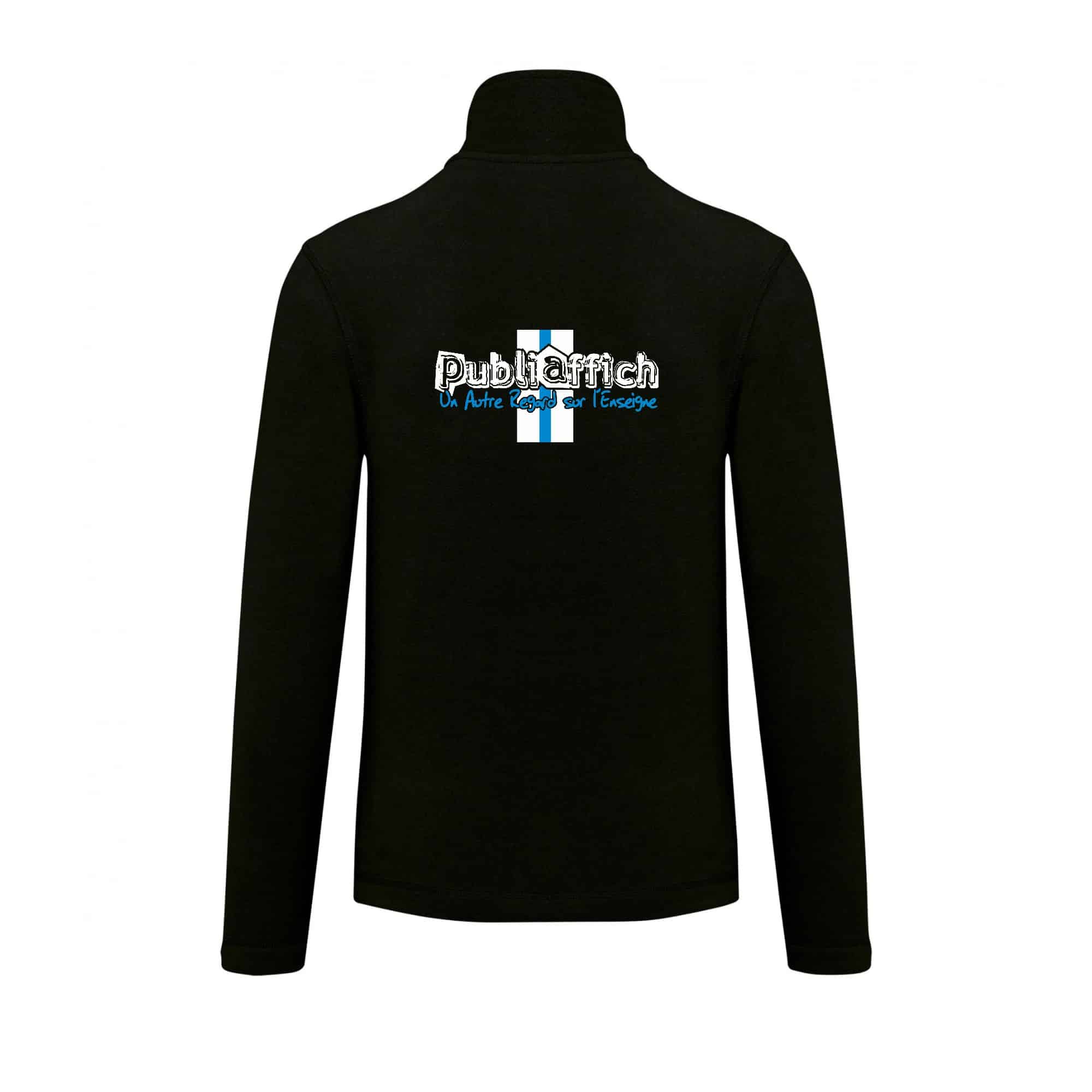 Veste micropolaire zippée (homme) – PUBLI AFFICH' - Noir – K911 – Image 3