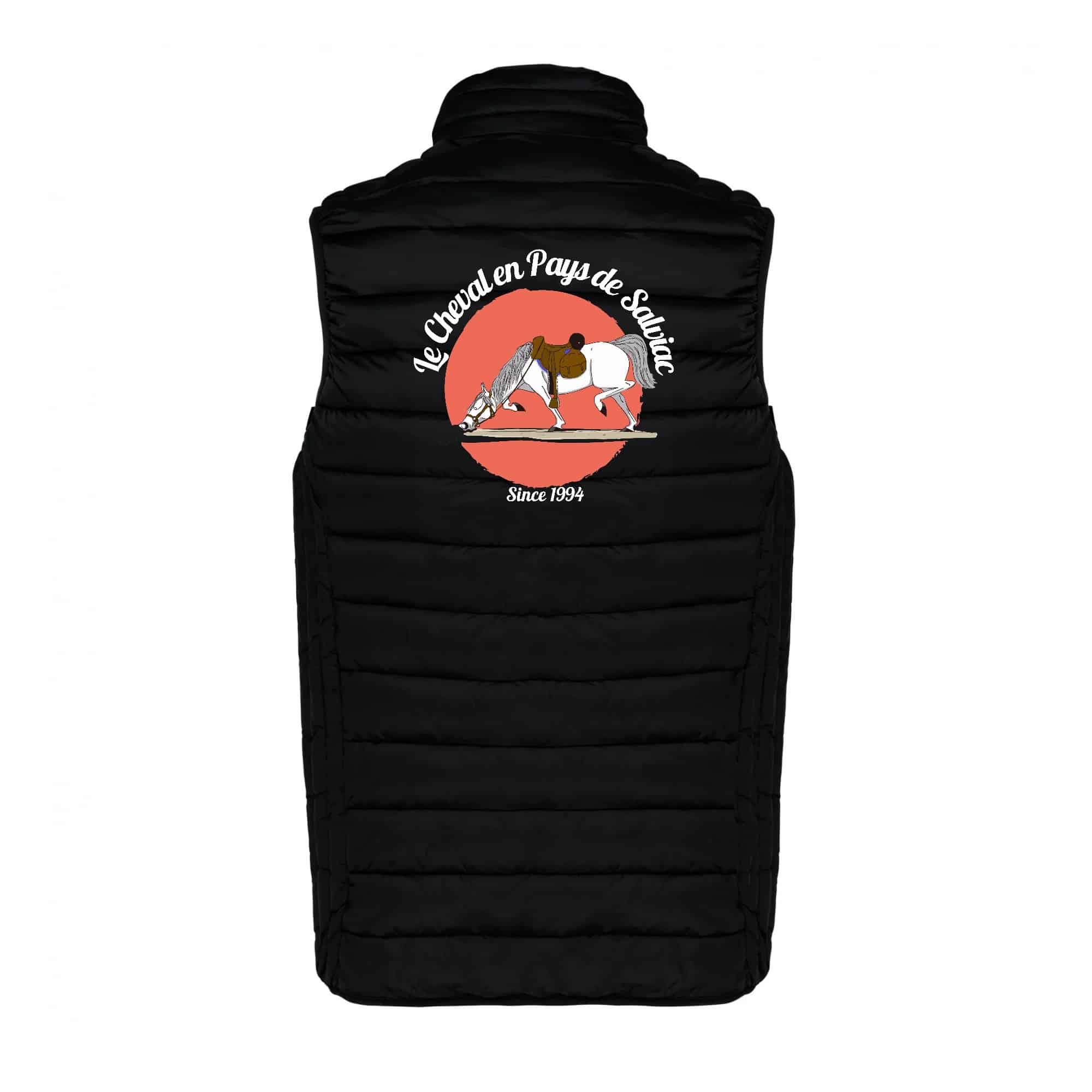 DOUDOUNE SANS MANCHES (enfant) - Association Le Cheval en Pays de Salviac - Noir - K6115 – Image 3