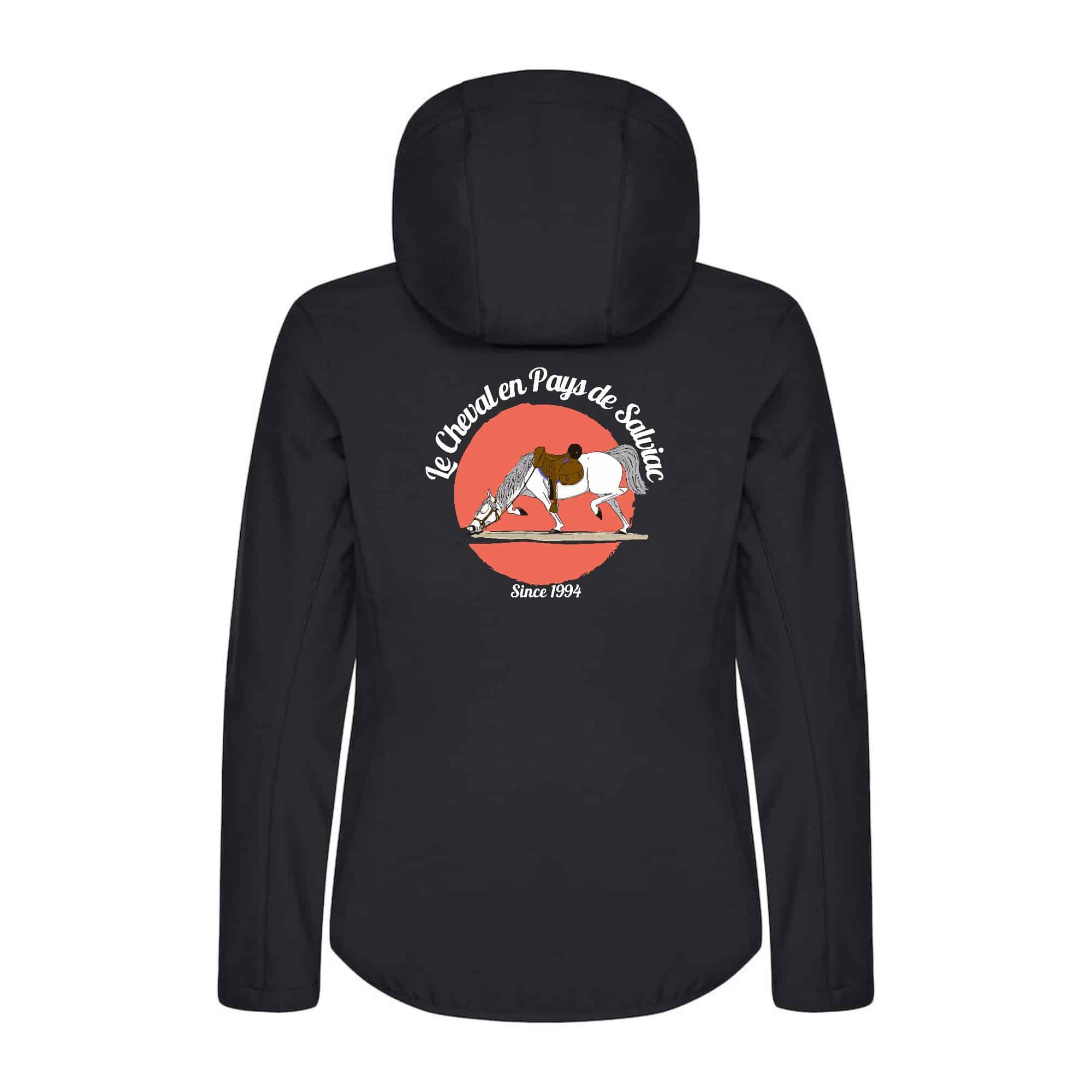 SOFTSHELL "Classic" (femme) - Association Le Cheval en Pays de Salviac - Noir - 0200917 – Image 3