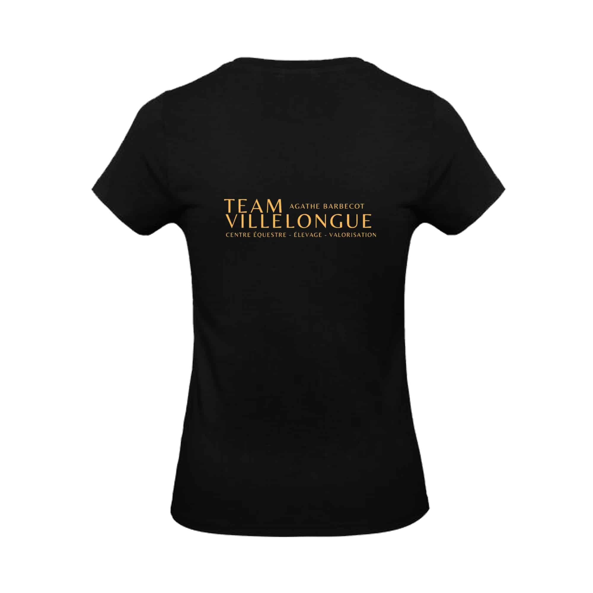 T-SHIRT (femme) - Team Villelongue - Noir - BC04T – Image 3