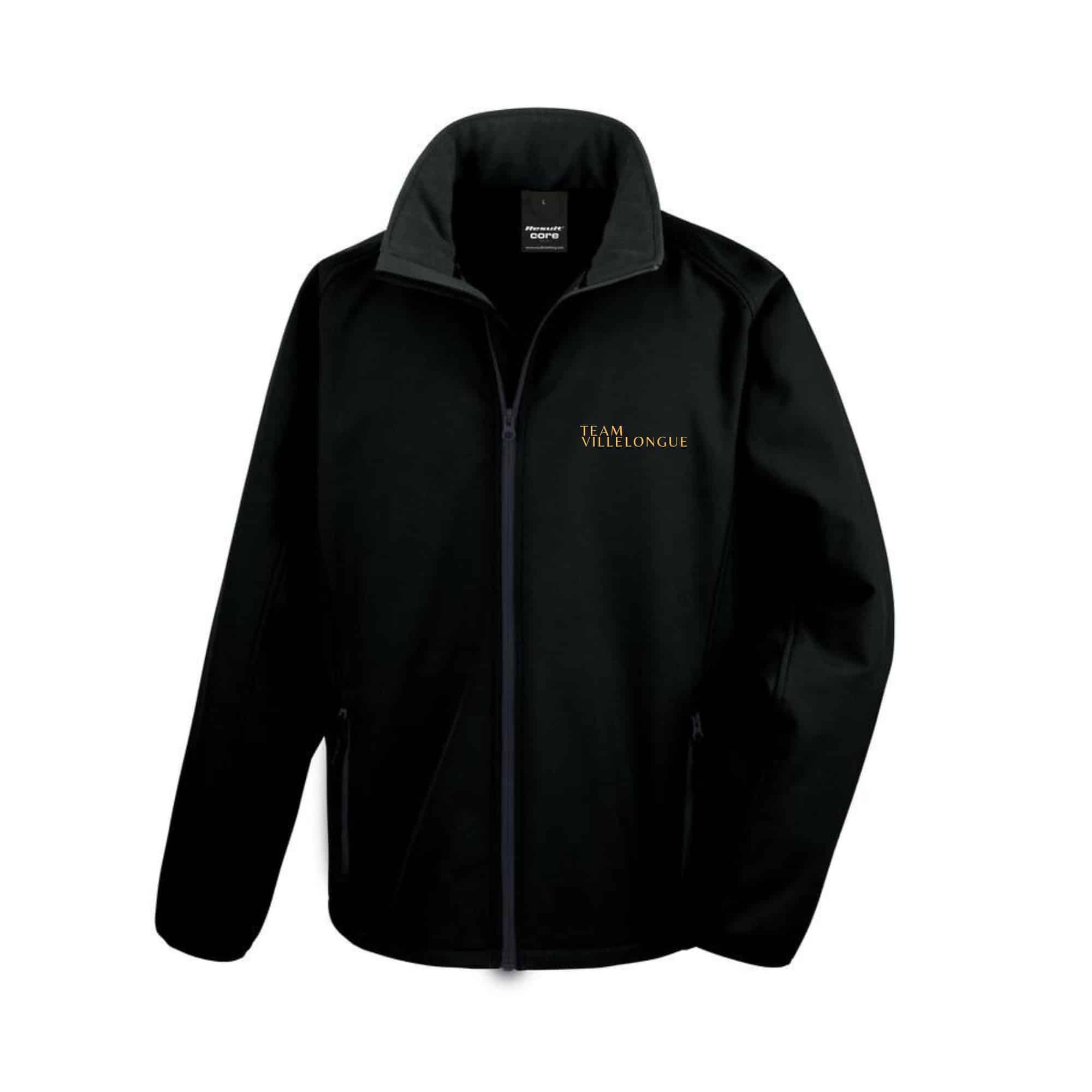 SOFTSHELL ECO (homme) – Team Villelongue - Noir - RS231