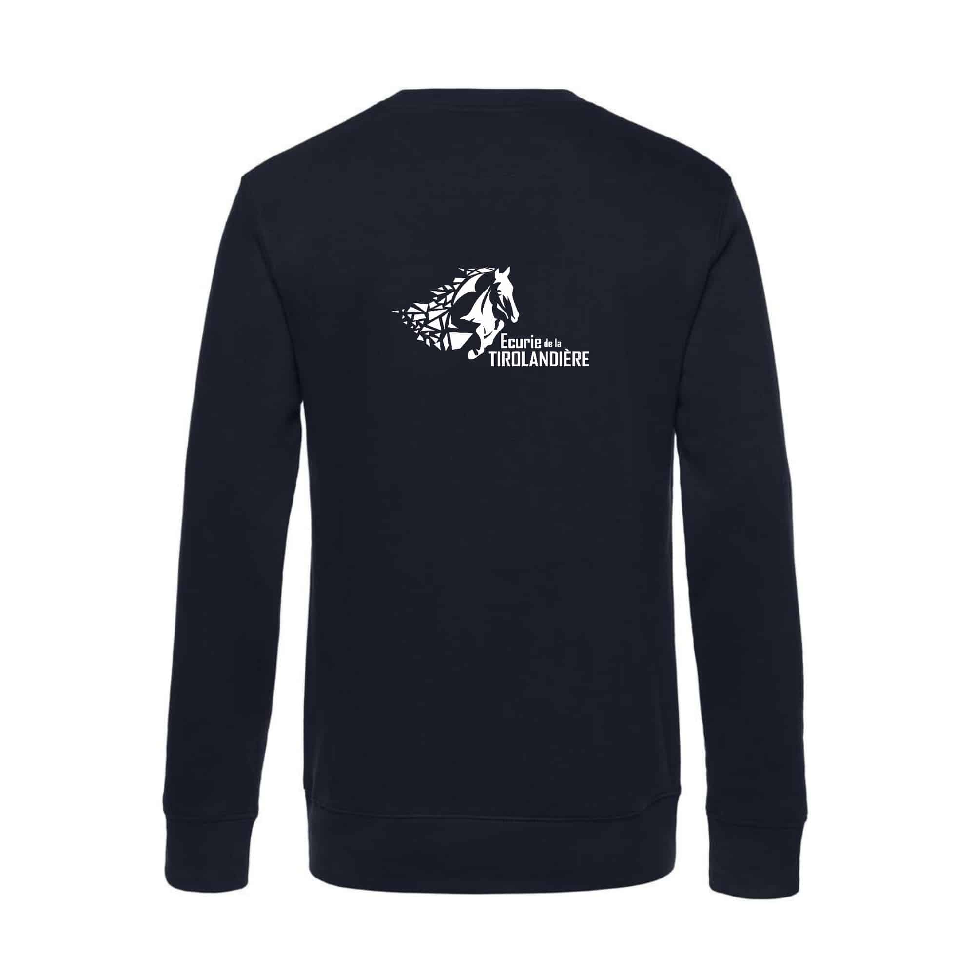 SWEAT COL ROND (enfant) - Ecurie de la Tirolandière - Navy - ID332K – Image 2