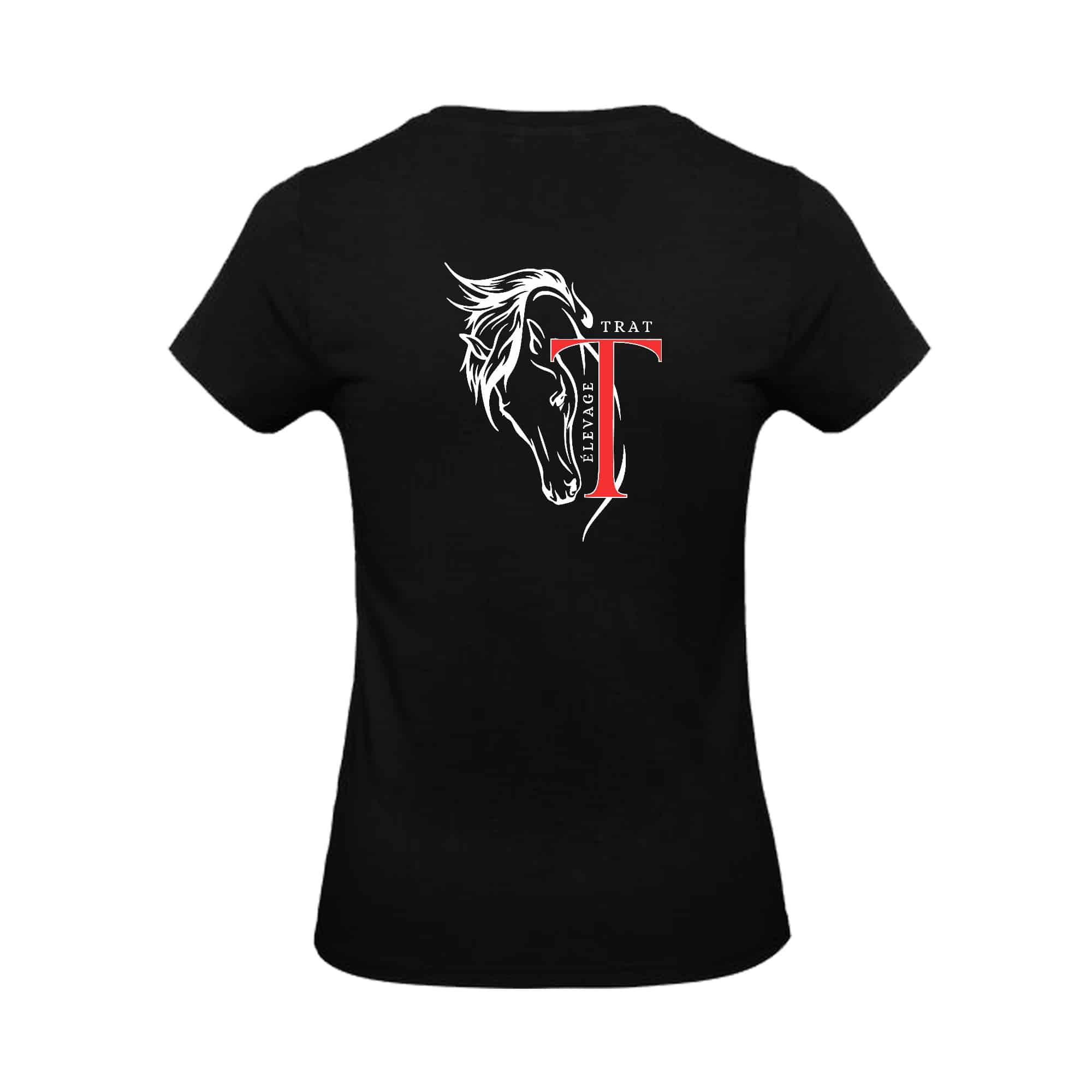 T-SHIRT (femme) - SCEA Élevage des Trat - Noir - BC04T – Image 3