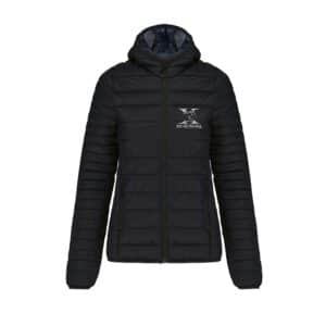 DOUDOUNE AVEC MANCHES ET CAPUCHE (femme) - Centre équestre d’unieux – Noir - K6111