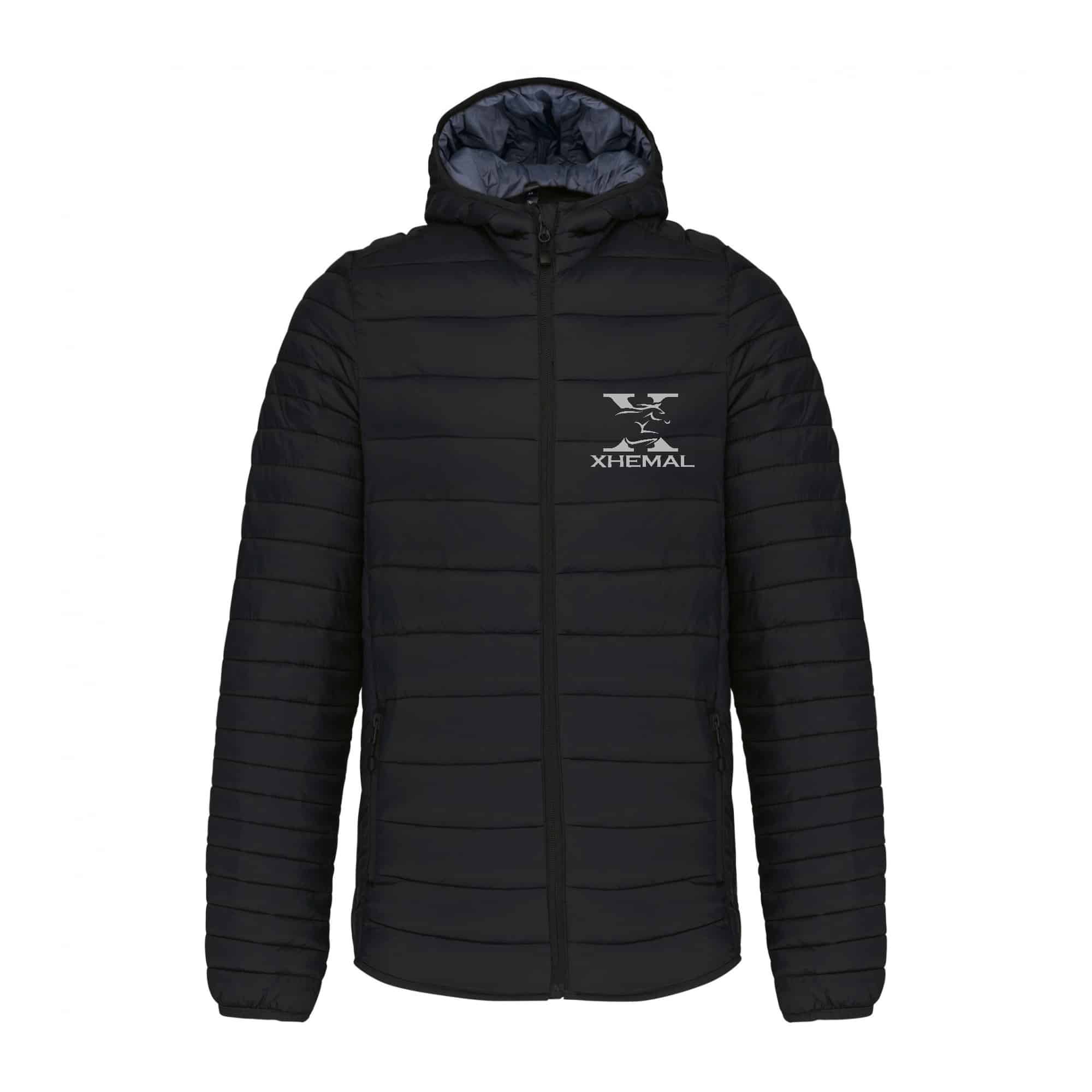 DOUDOUNE AVEC MANCHES ET CAPUCHE (homme) - Centre équestre d’unieux – Noir - K6110