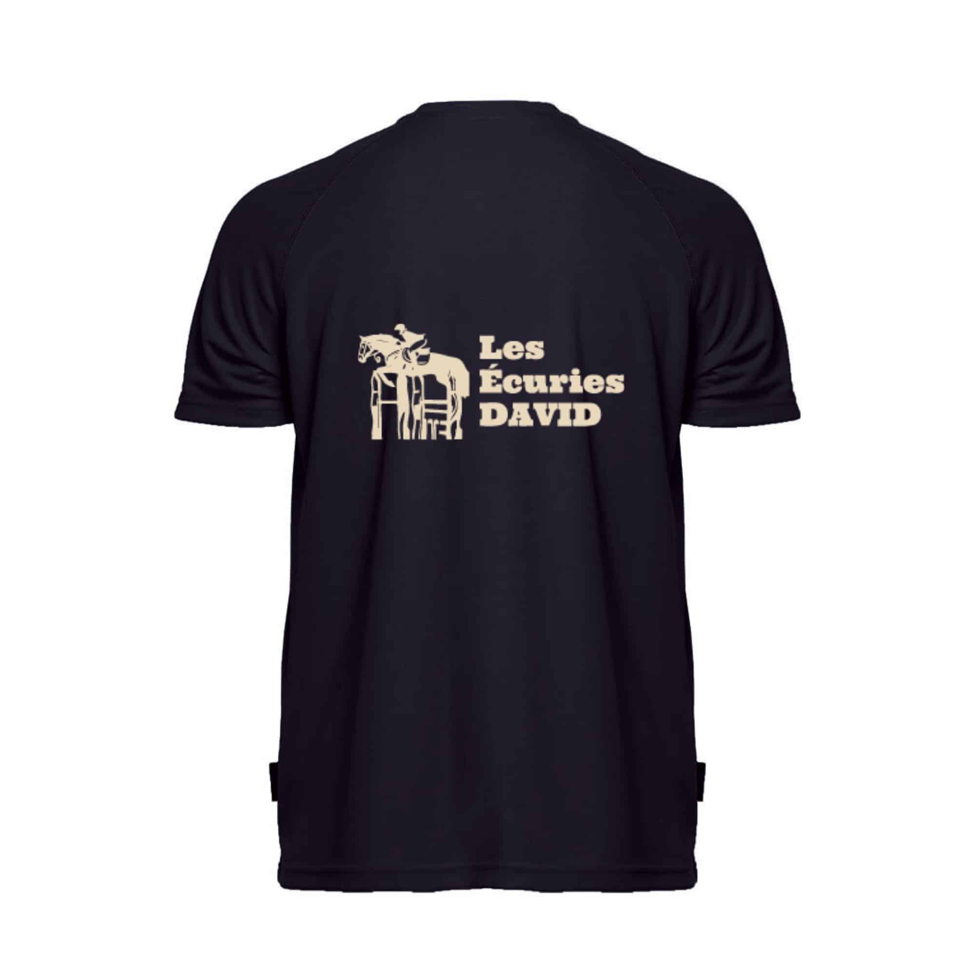 T-Shirt respirant (homme) - Les écuries DAVID - Navy - PK140 – Image 3