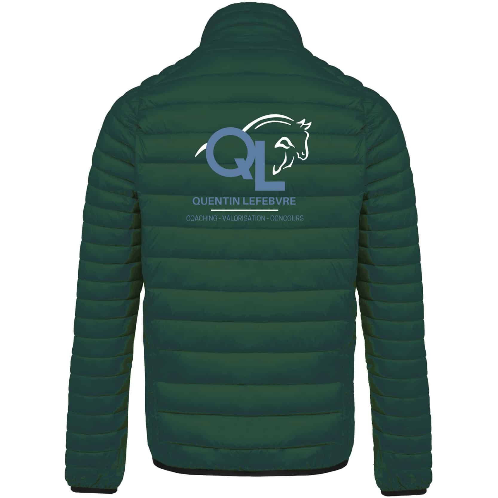 DOUDOUNE AVEC MANCHES (homme) - Qlcoaching - Vert Foret - K6120 – Image 3