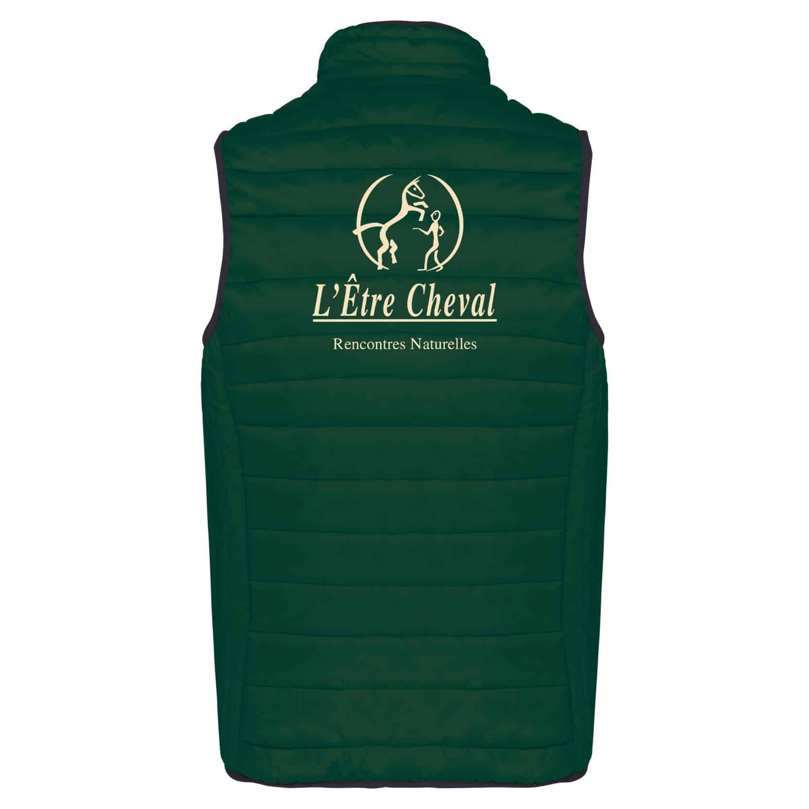 DOUDOUNE SANS MANCHES (femme) - L' Être Cheval - Vert foret - K6114 – Image 3