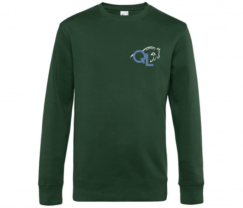 SWEAT COL ROND (homme) - Qlcoaching - Vert Foret - BCU01K