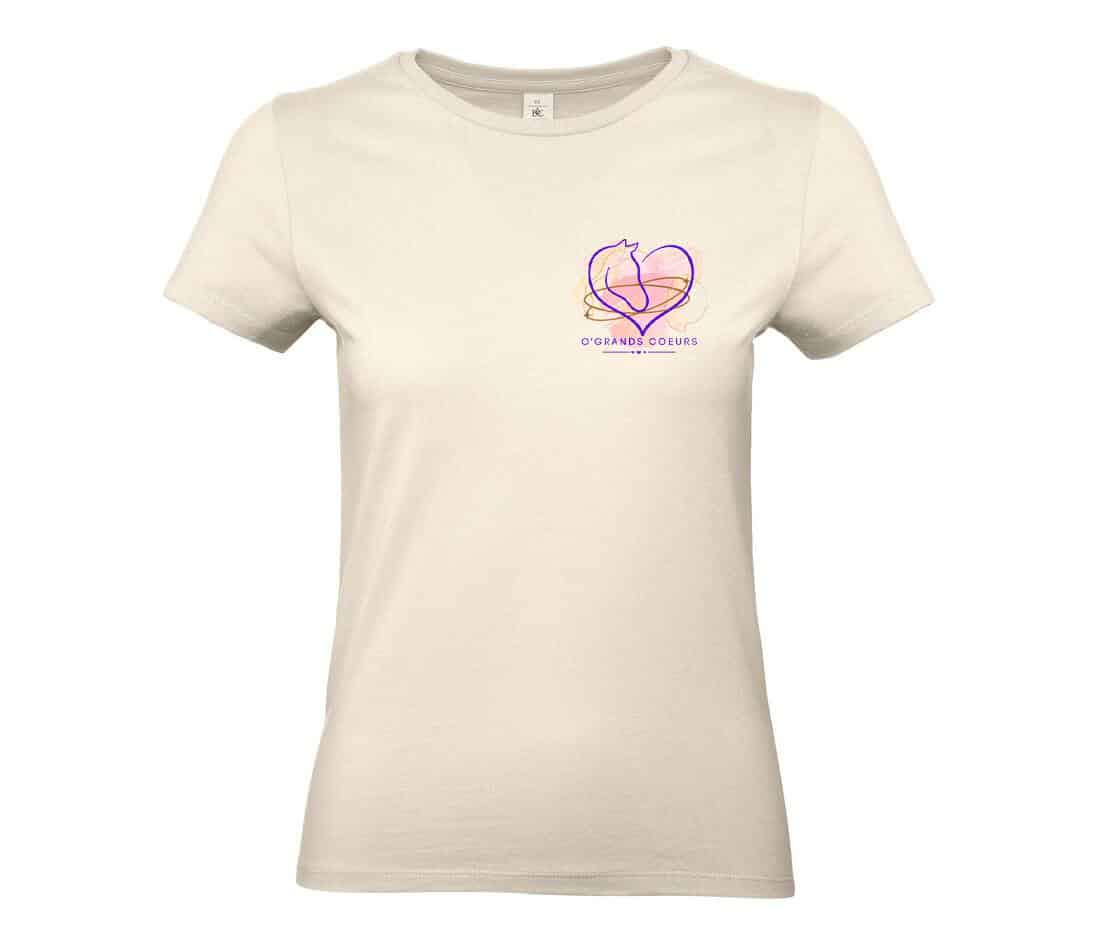 T-SHIRT (femme) - Association O’GRANDS COEURS - Beige - BC04T