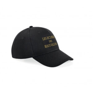 Casquette 6 panneaux - Les Ecuries des Beaux Vallons - Noir - BF018