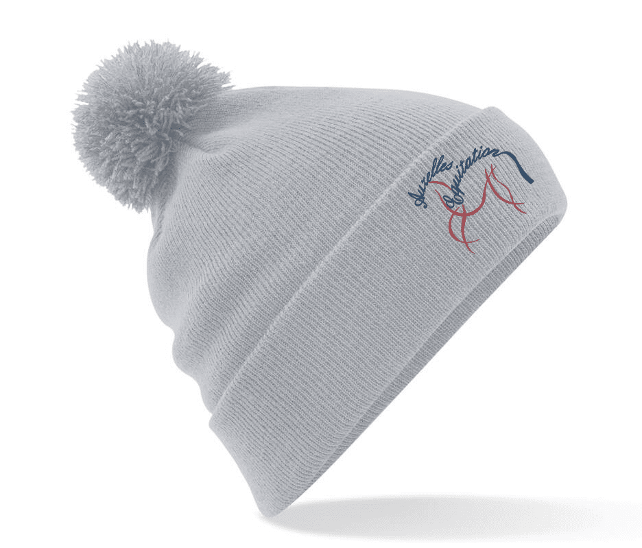BONNET AVEC POMPOM - AUZELLES EQUITATION - Gris chiné - BF426