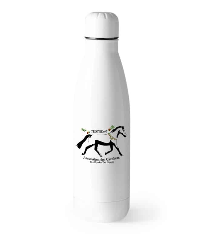 Gourde Blanche 500ml - associtation TROT'EDeN - GRD001