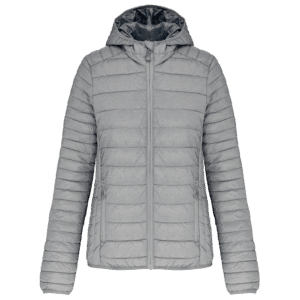 DOUDOUNE AVEC MANCHES ET CAPUCHE (femme) - AUZELLES EQUITATION - Gris chiné - K6111