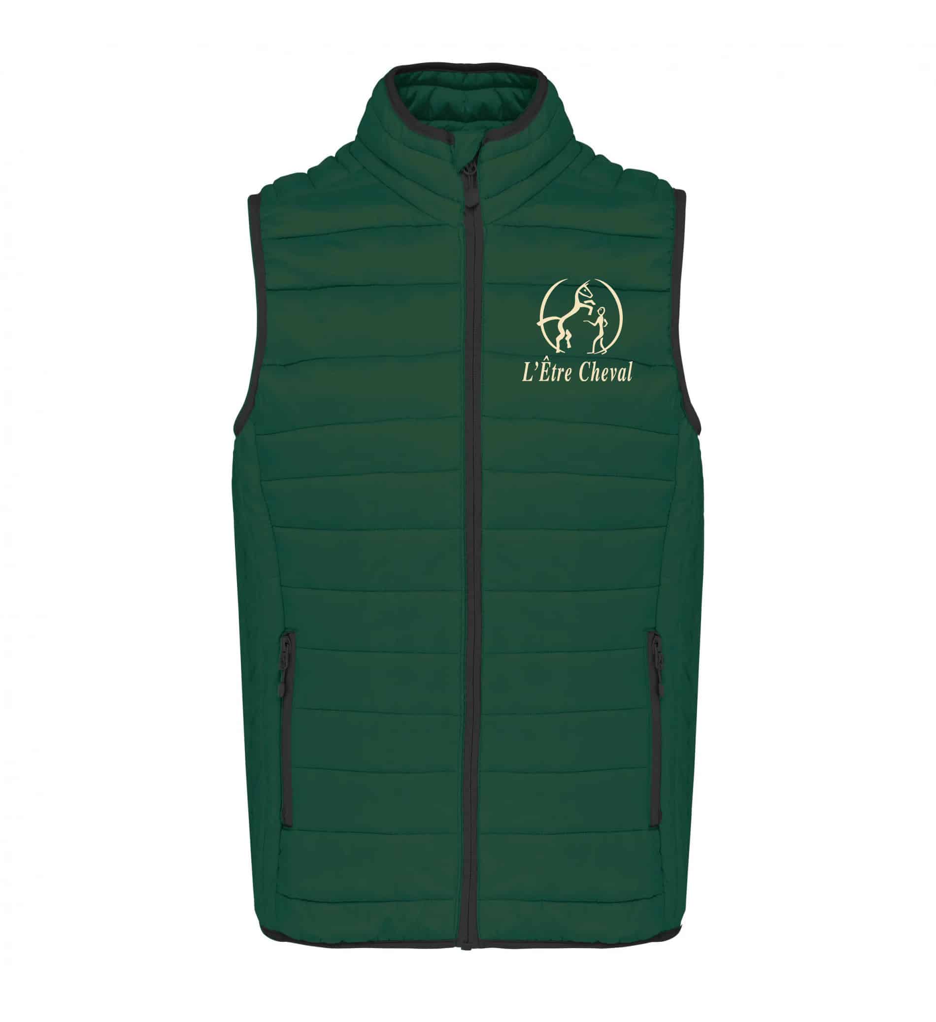 DOUDOUNE SANS MANCHES (femme) - L' Être Cheval - Vert foret - K6114