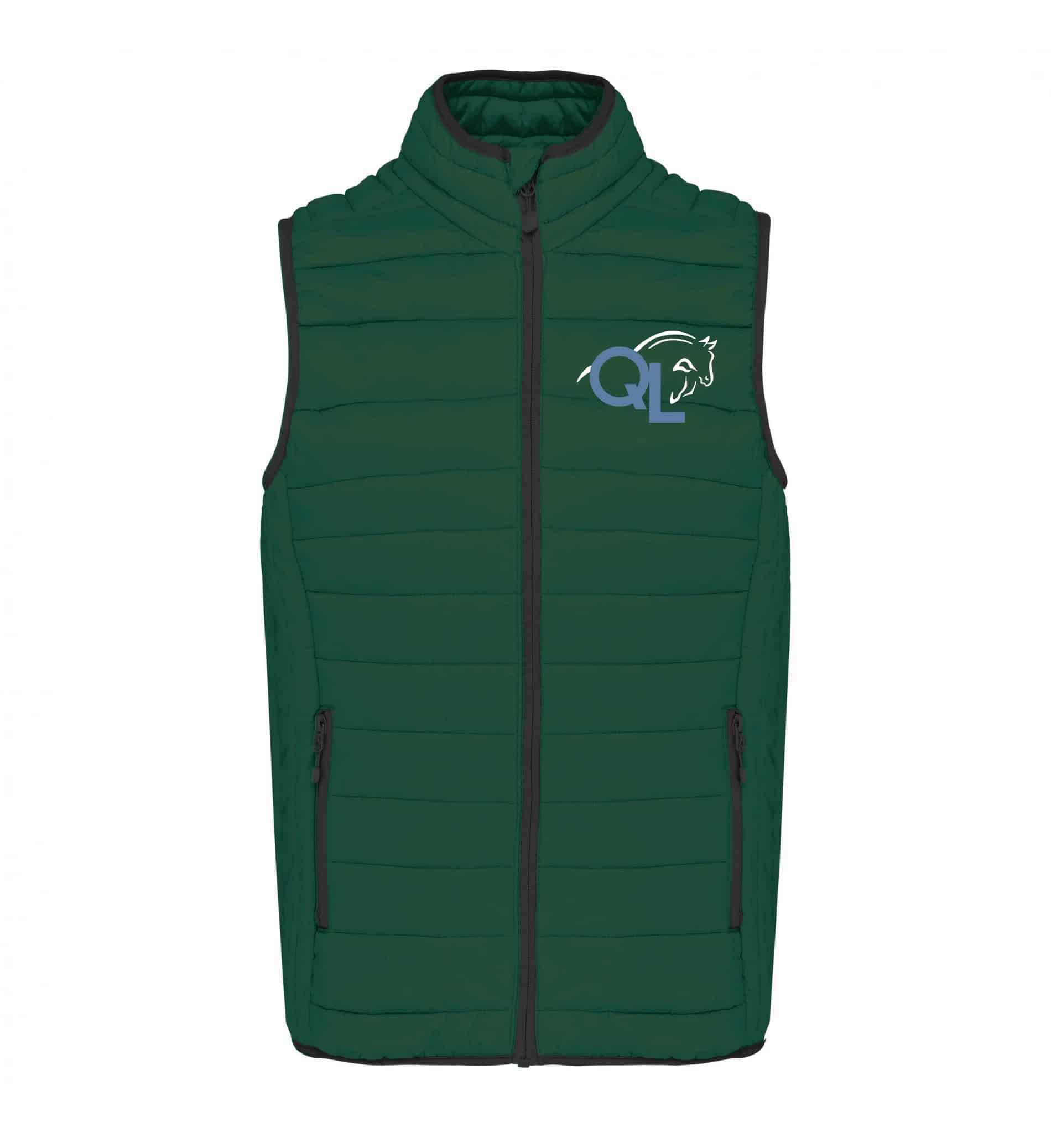 DOUDOUNE SANS MANCHES (homme) - Qlcoaching - Vert Foret - K6113