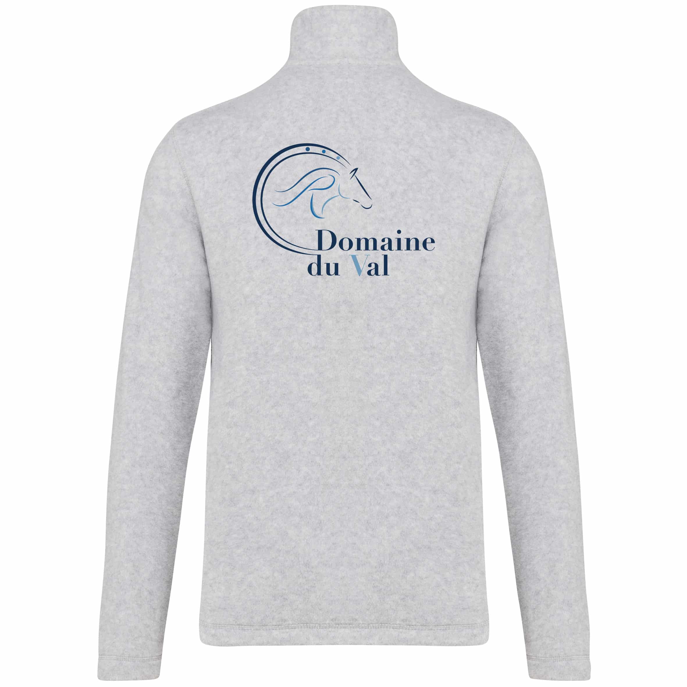 Veste micropolaire zippée (enfant) – Centre équestre Domaine du Val - Gris chiné – K920 – Image 3