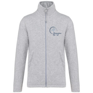 Veste micropolaire zippée (enfant) – Centre équestre Domaine du Val - Gris chiné – K920