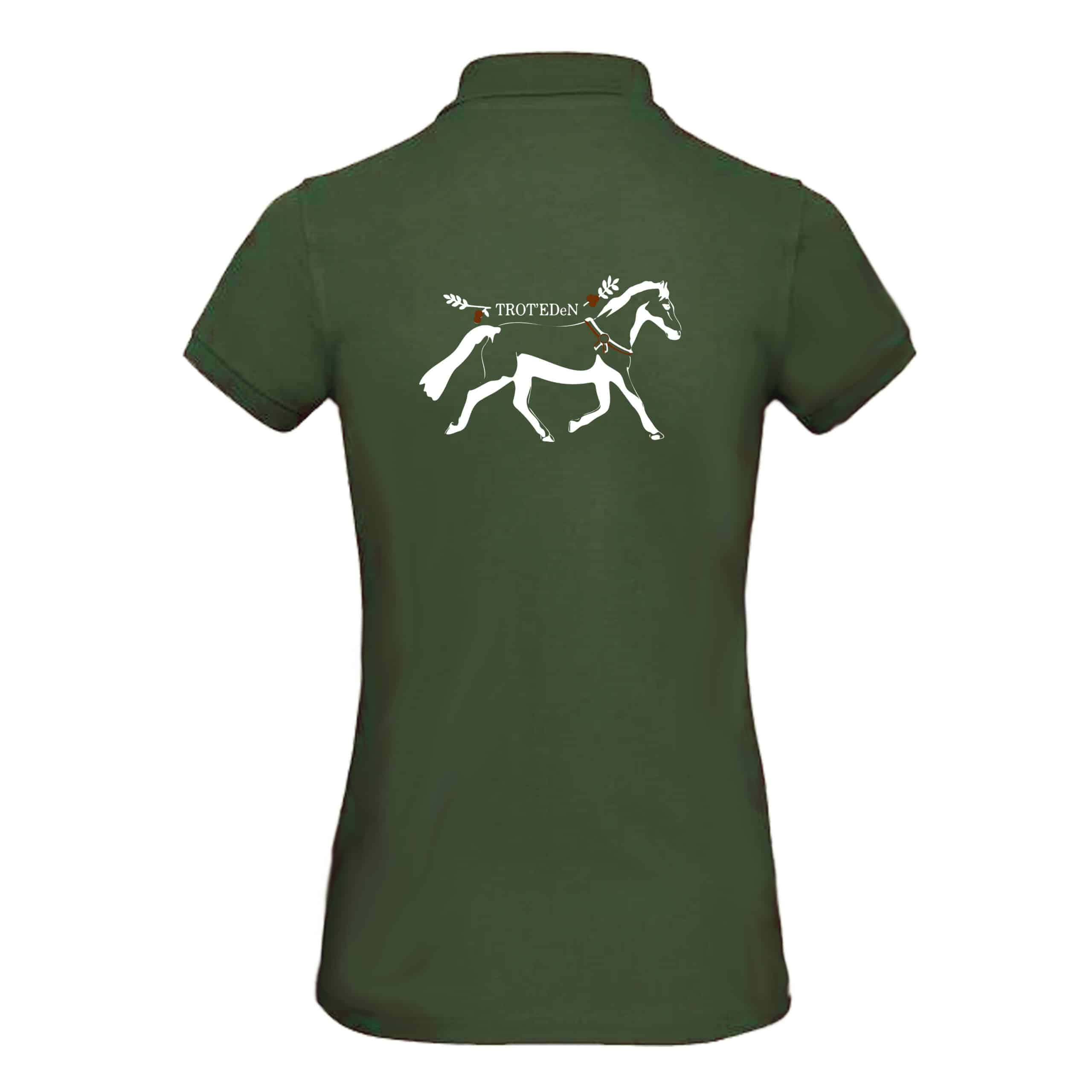 POLO (femme) - associtation TROT'EDeN - Vert Foret - BCI1F – Image 3