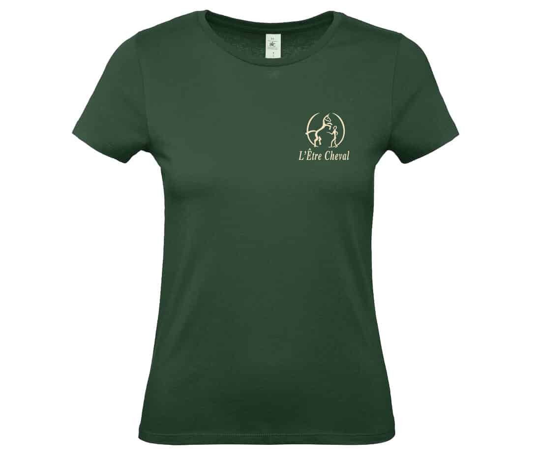 T-SHIRT (femme) - L' Être Cheval - Vert foret - BC04T