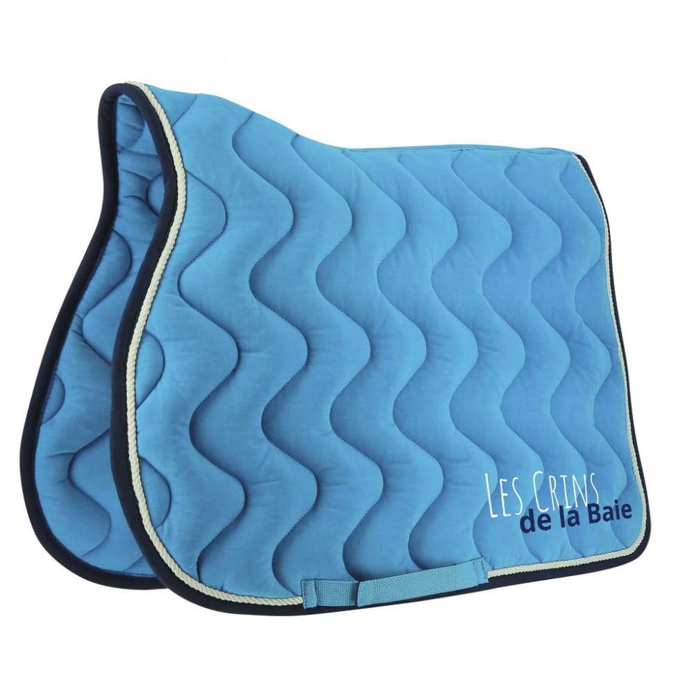 Tapis de selle EQUITHÈME "Polyfun" - Les Crins de la Baie - Bleuf Vif - 20444