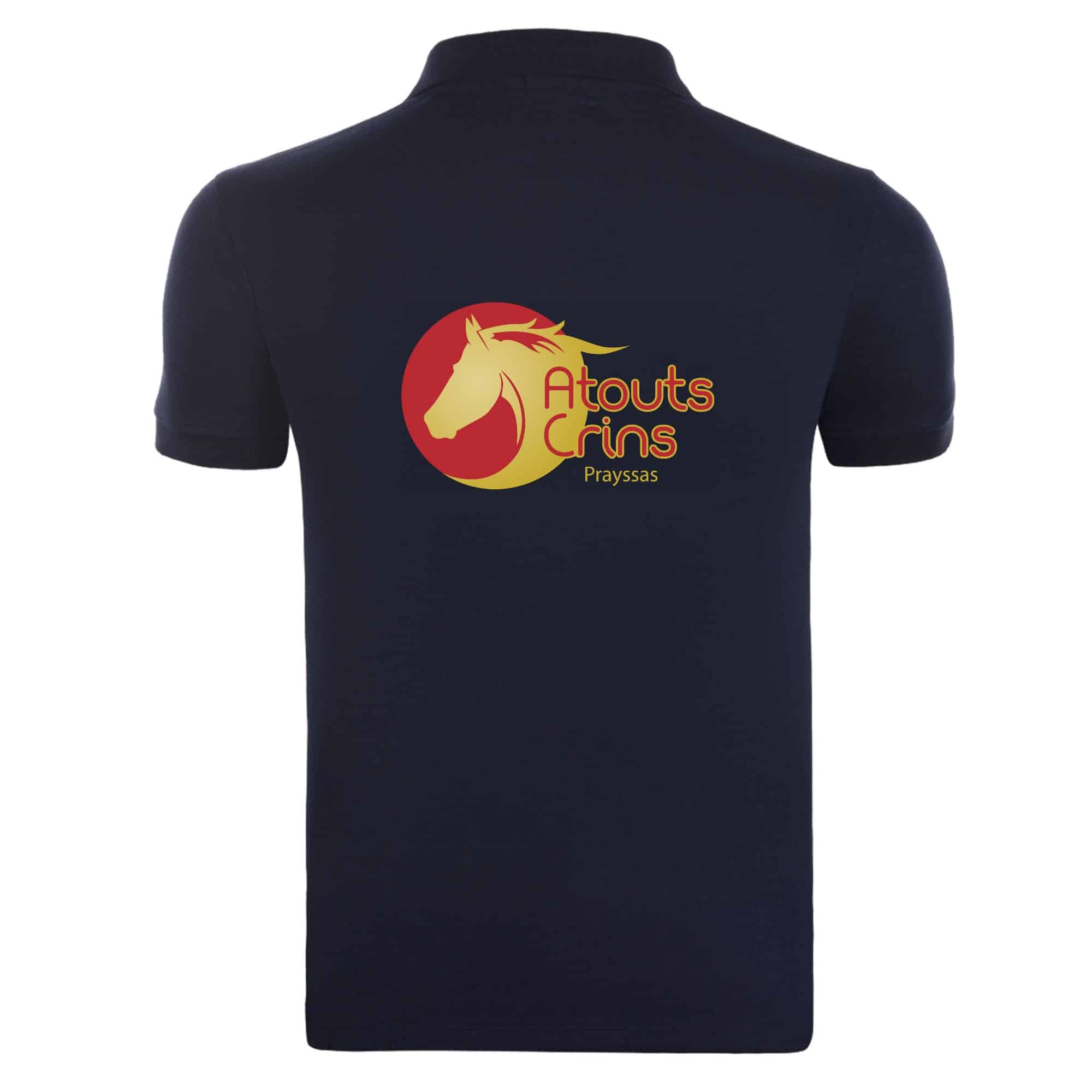 Polo premium (homme) - Association Atouts Crins - BCU426 – Image 4