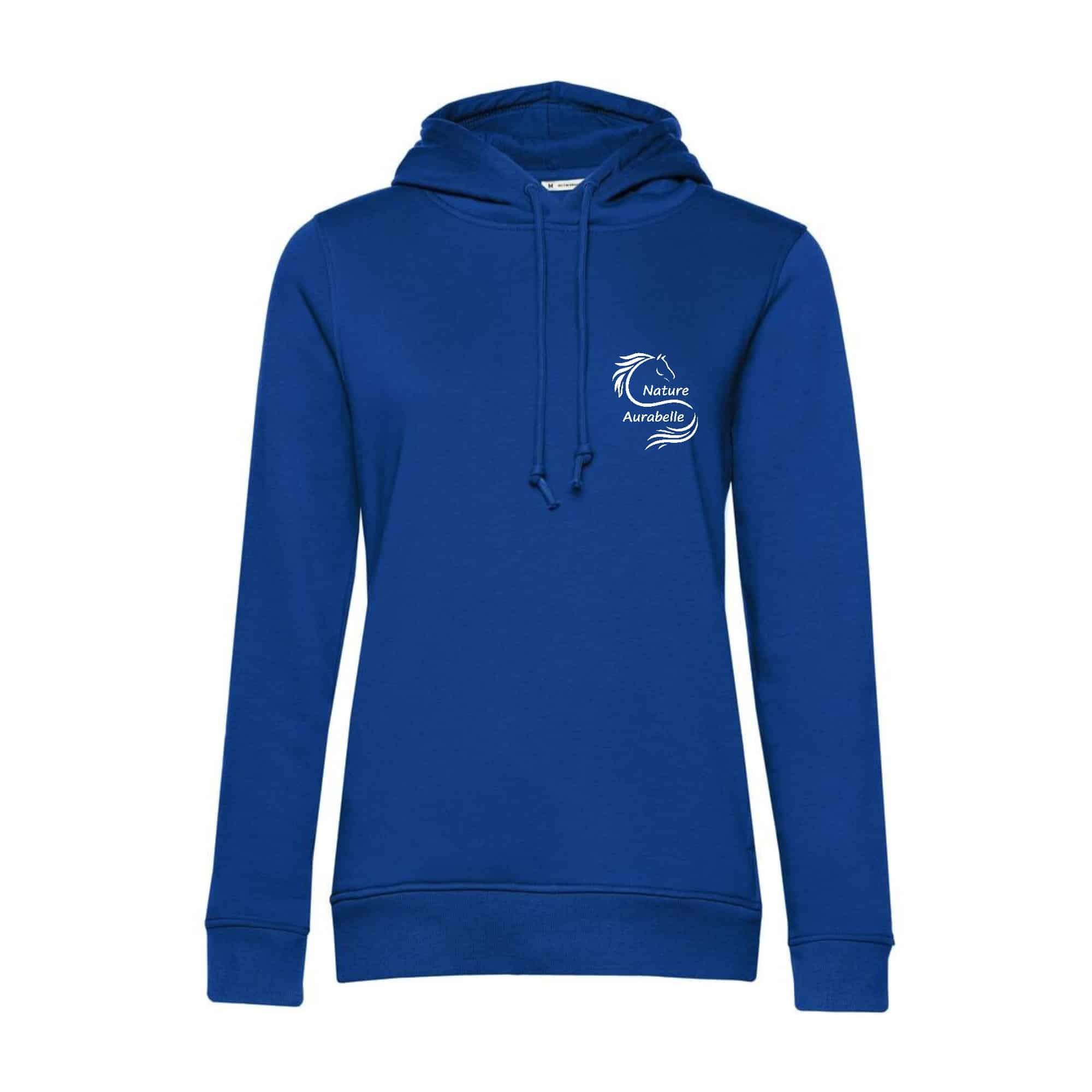 SWEAT A CAPUCHE (femme) – Cheval Nature Aurabelle - Bleu roi - BCW34B