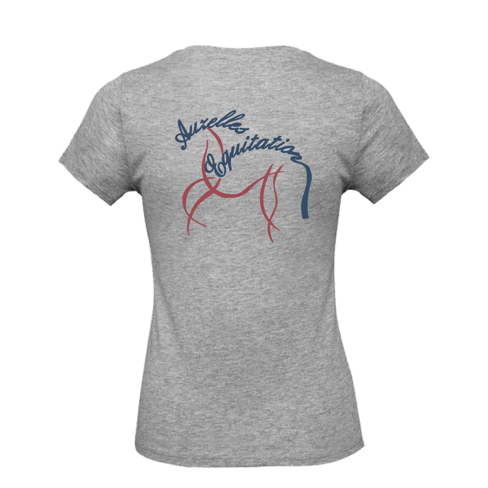 T-SHIRT (femme) - AUZELLES EQUITATION - Gris chiné - BC04T – Image 3