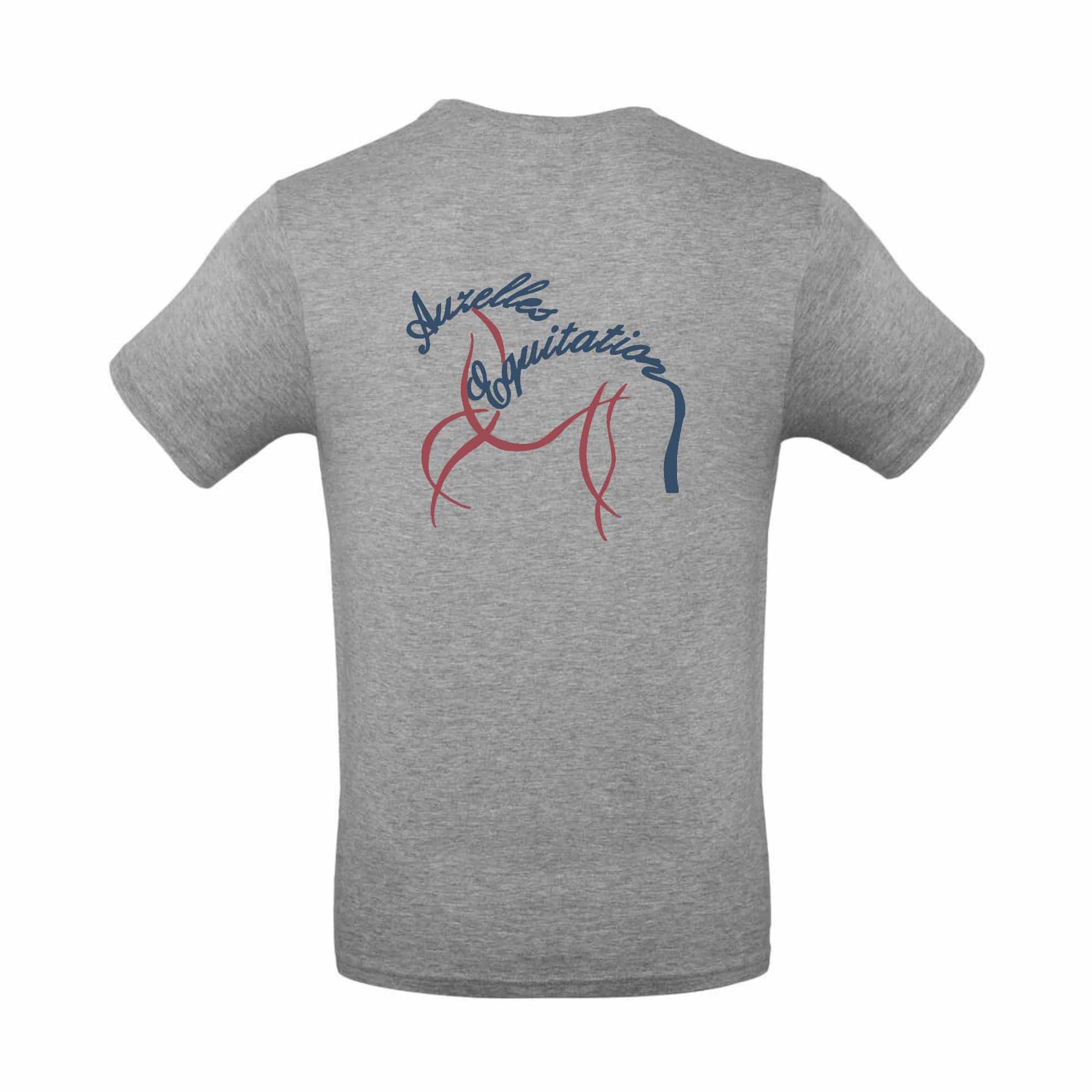 T-SHIRT (homme) - AUZELLES EQUITATION - Gris chiné - BC03T – Image 3