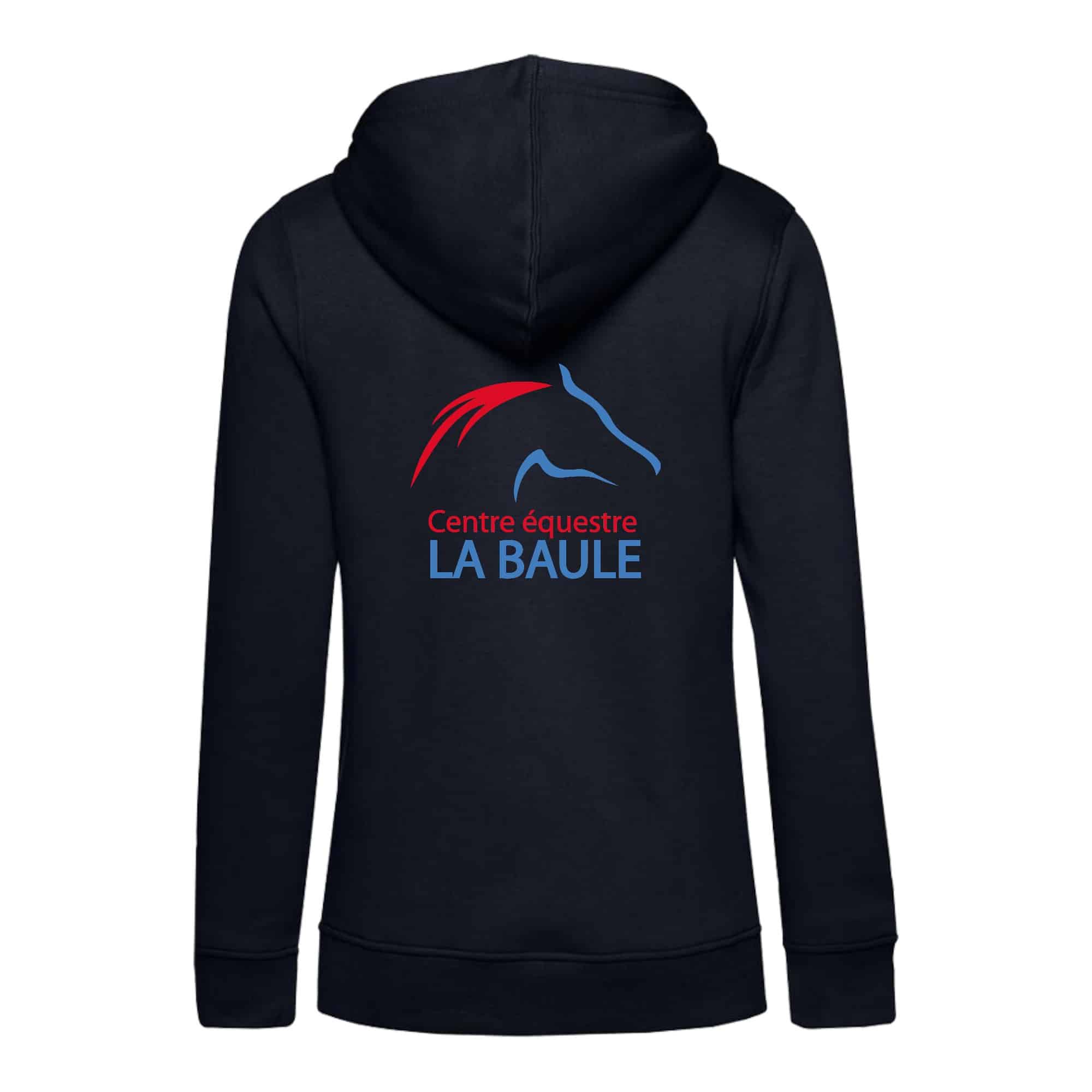 SWEAT A CAPUCHE (femme) – SARL CENTRE EQUESTRE BAULOIS - Navy - BCW34B – Image 3