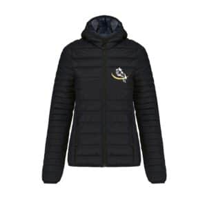 DOUDOUNE AVEC MANCHES ET CAPUCHE (femme) - Les Ecuries des Beaux Vallons - Noir - K6111