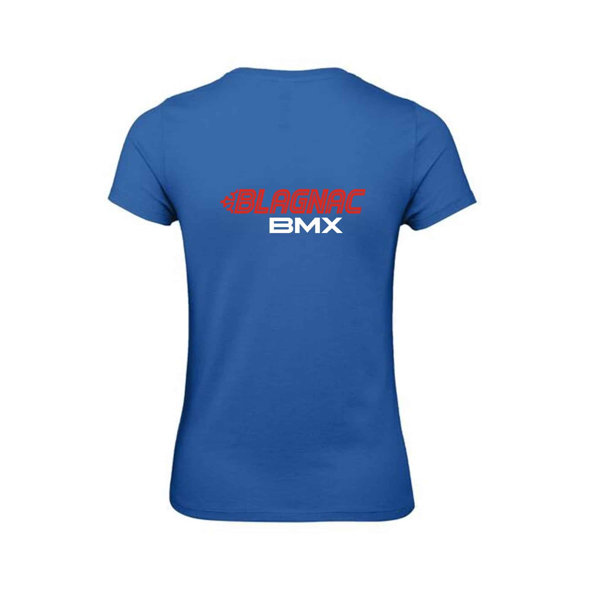 T-SHIRT (femme) - Blagnac Bmx - Bleu roi - BC04T – Image 3