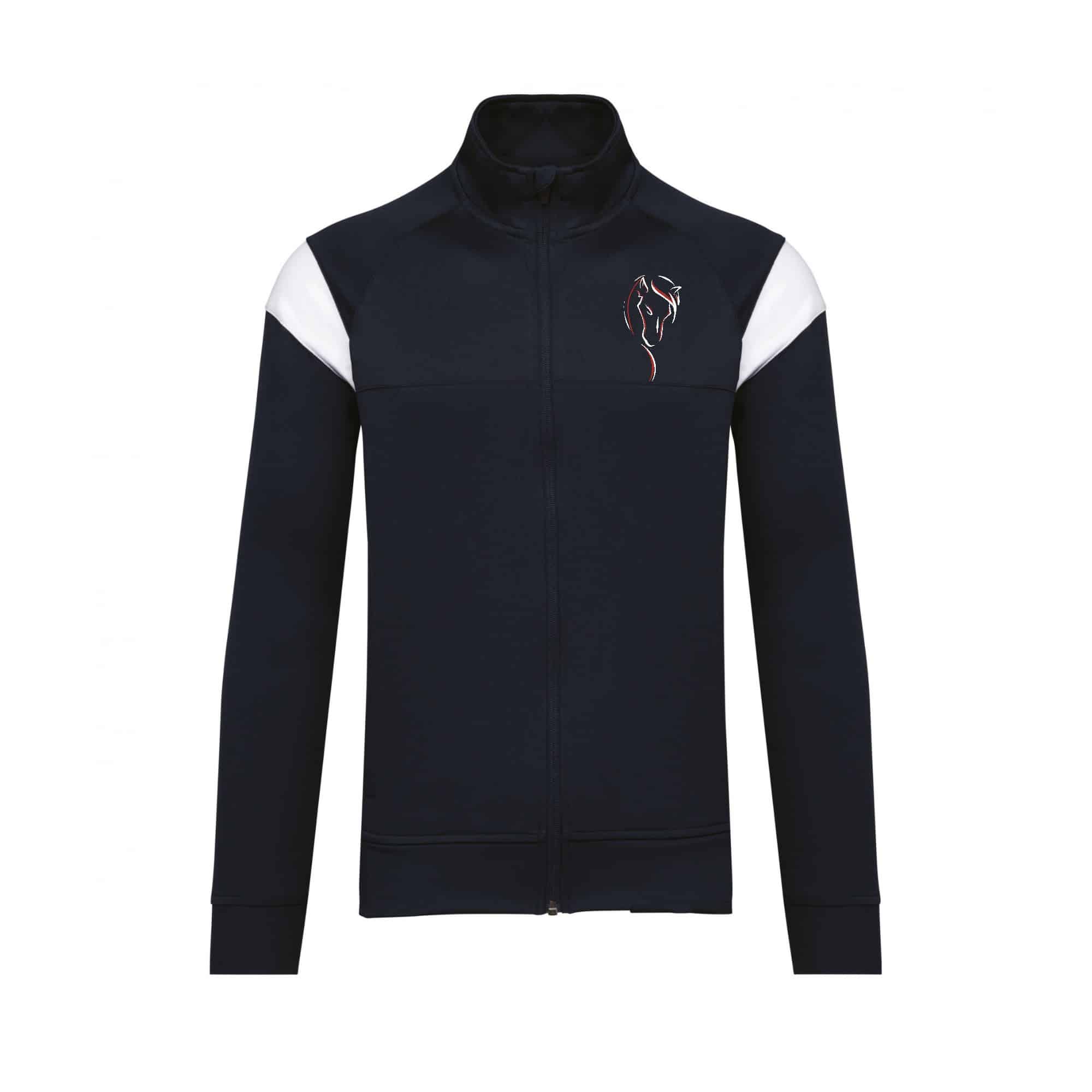 Veste de survêtement zippée (enfant) - ecurie du bois de la ville - Navy - PA391