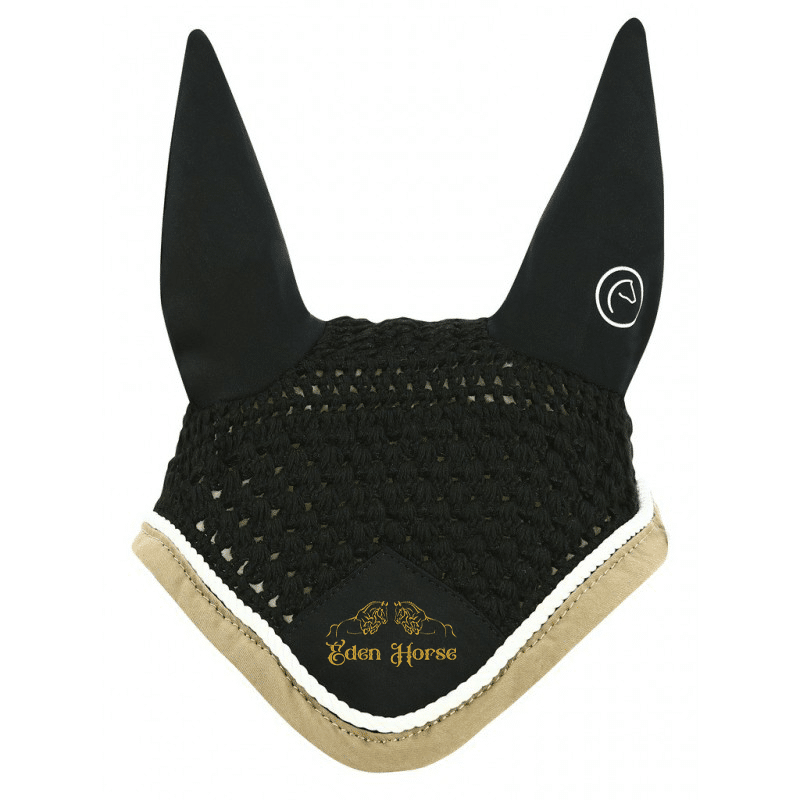 Bonnet chasse mouches EQUITHÈME Polyfun - ÉDEN HORSE (13) - Noir - 30697