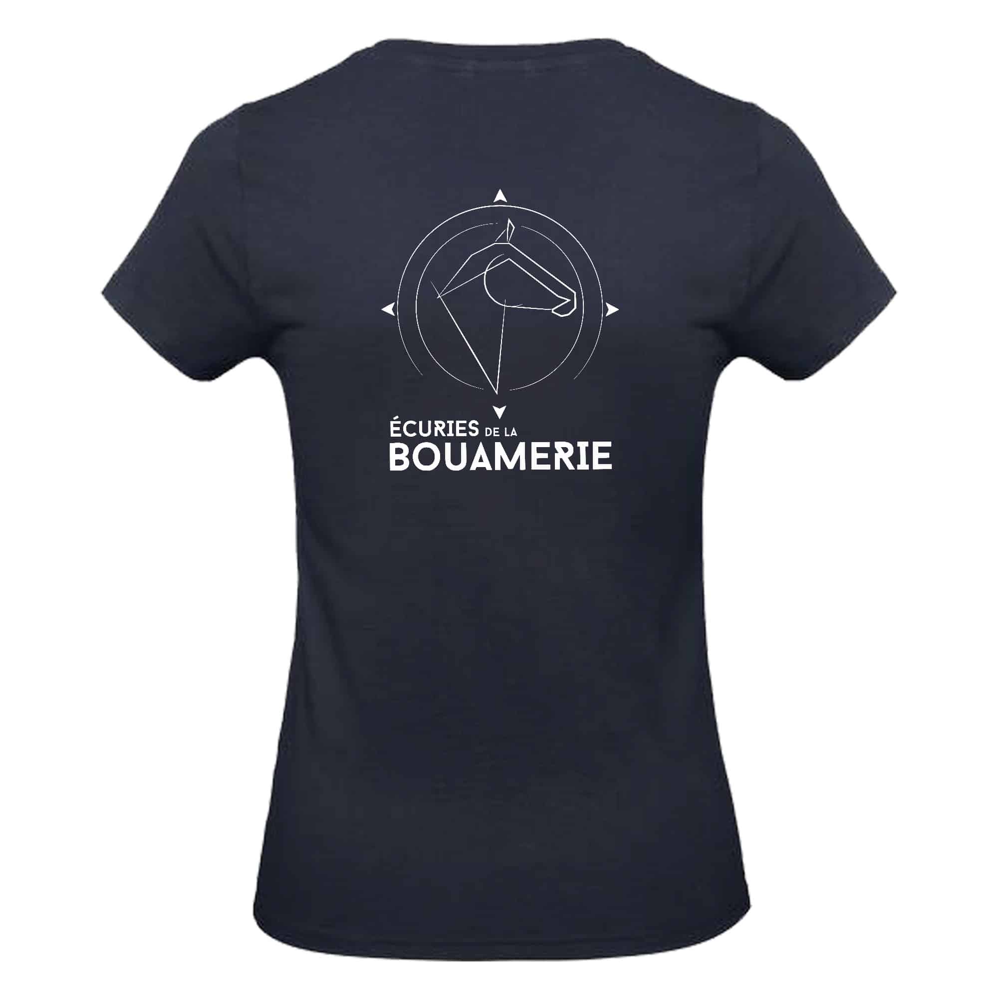 T-SHIRT (femme) - Écurie de la Bouamerie - Navy - BC04T – Image 3
