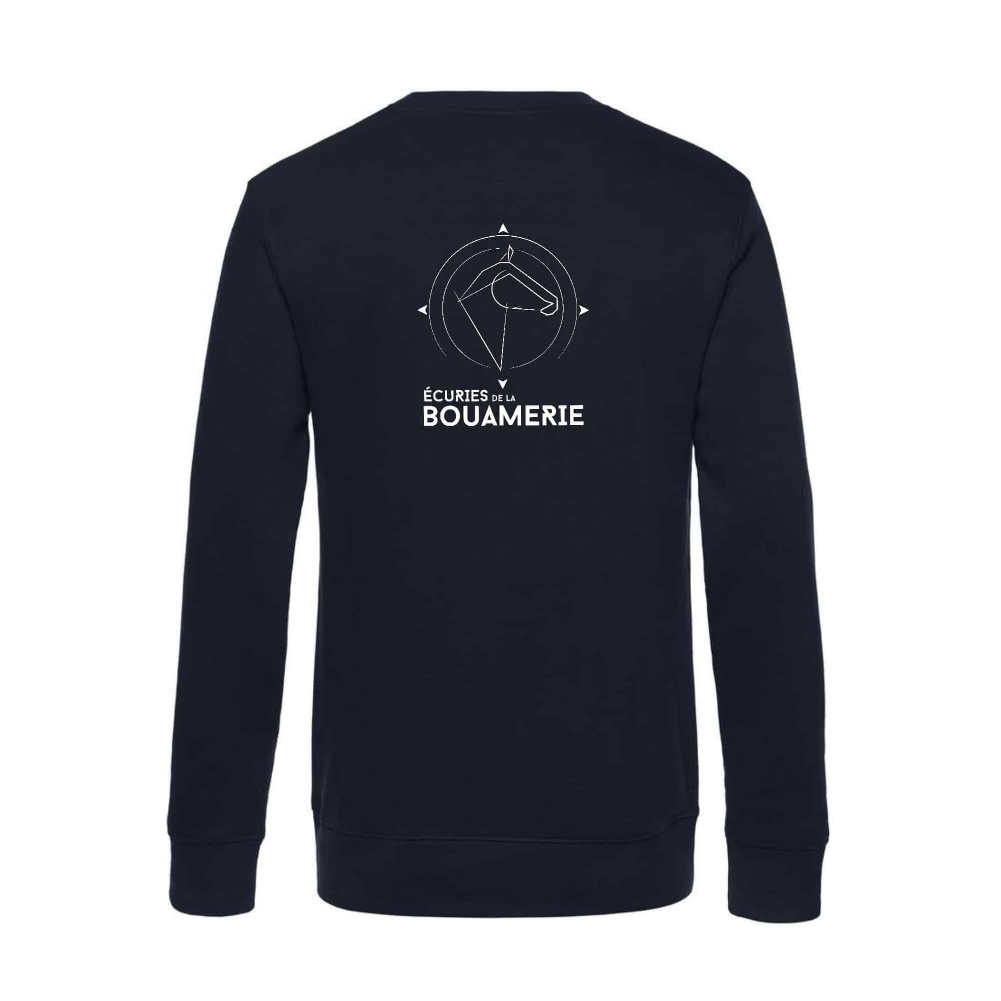 SWEAT COL ROND (femme) - Écurie de la Bouamerie - Navy - BCW01Q – Image 3