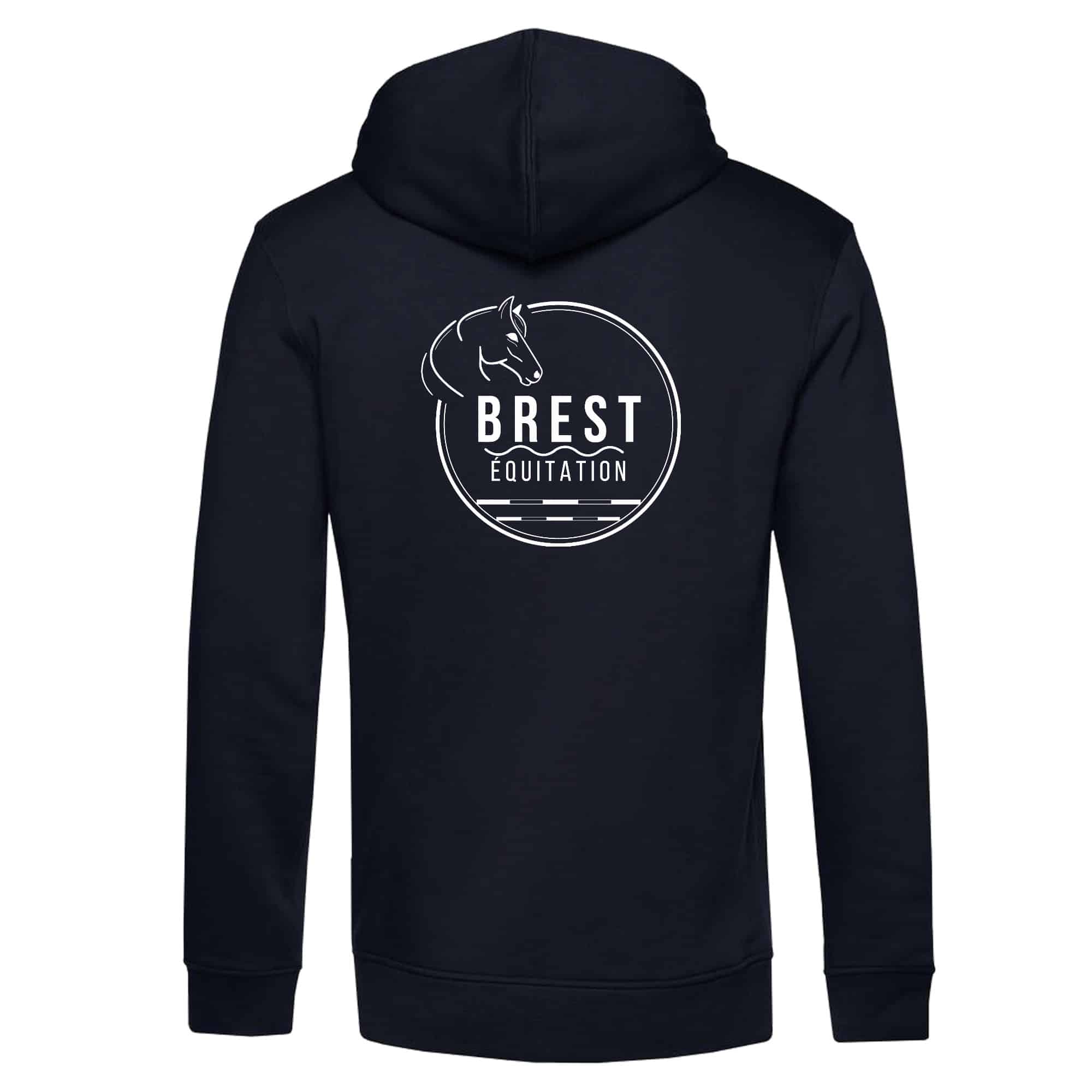 SWEAT A CAPUCHE (enfant) - Brest Equitation - Navy - K477 – Image 2