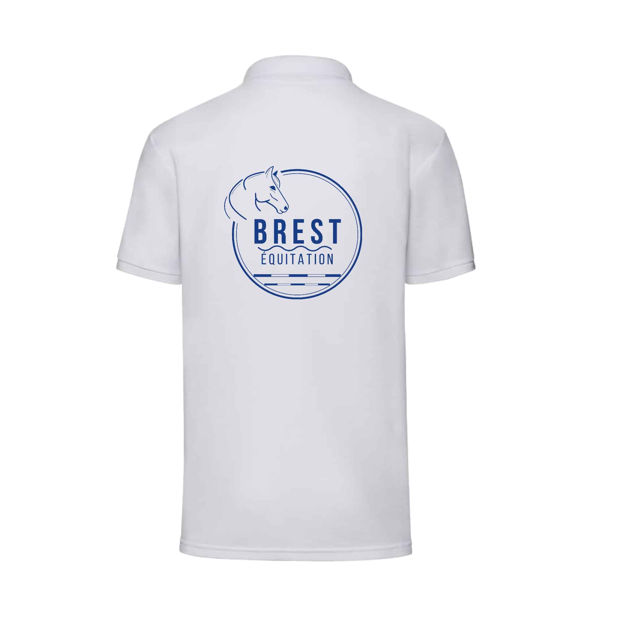POLO (homme) - Brest Equitation - Blanc - BCID1 – Image 3