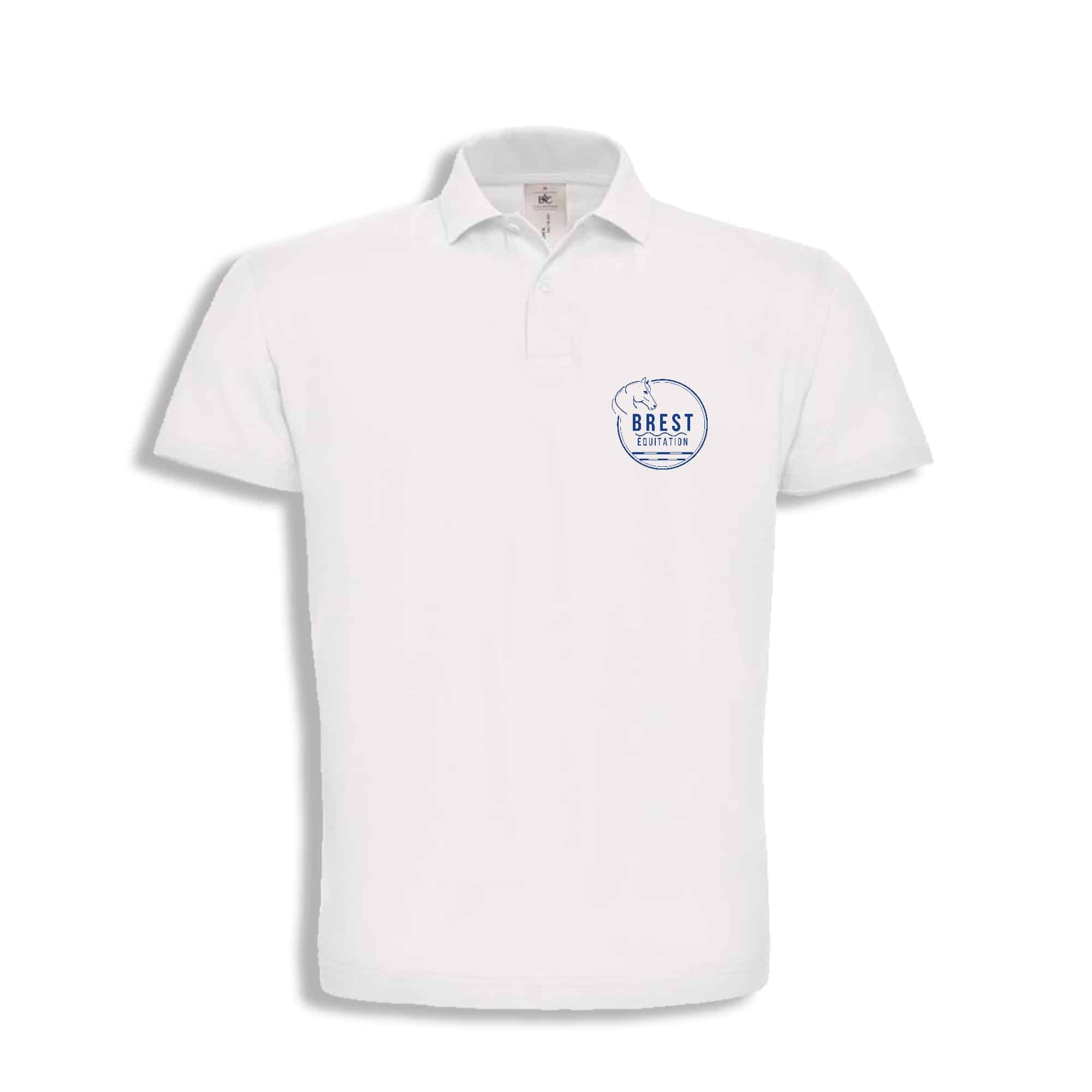 POLO (homme) - Brest Equitation - Blanc - BCID1